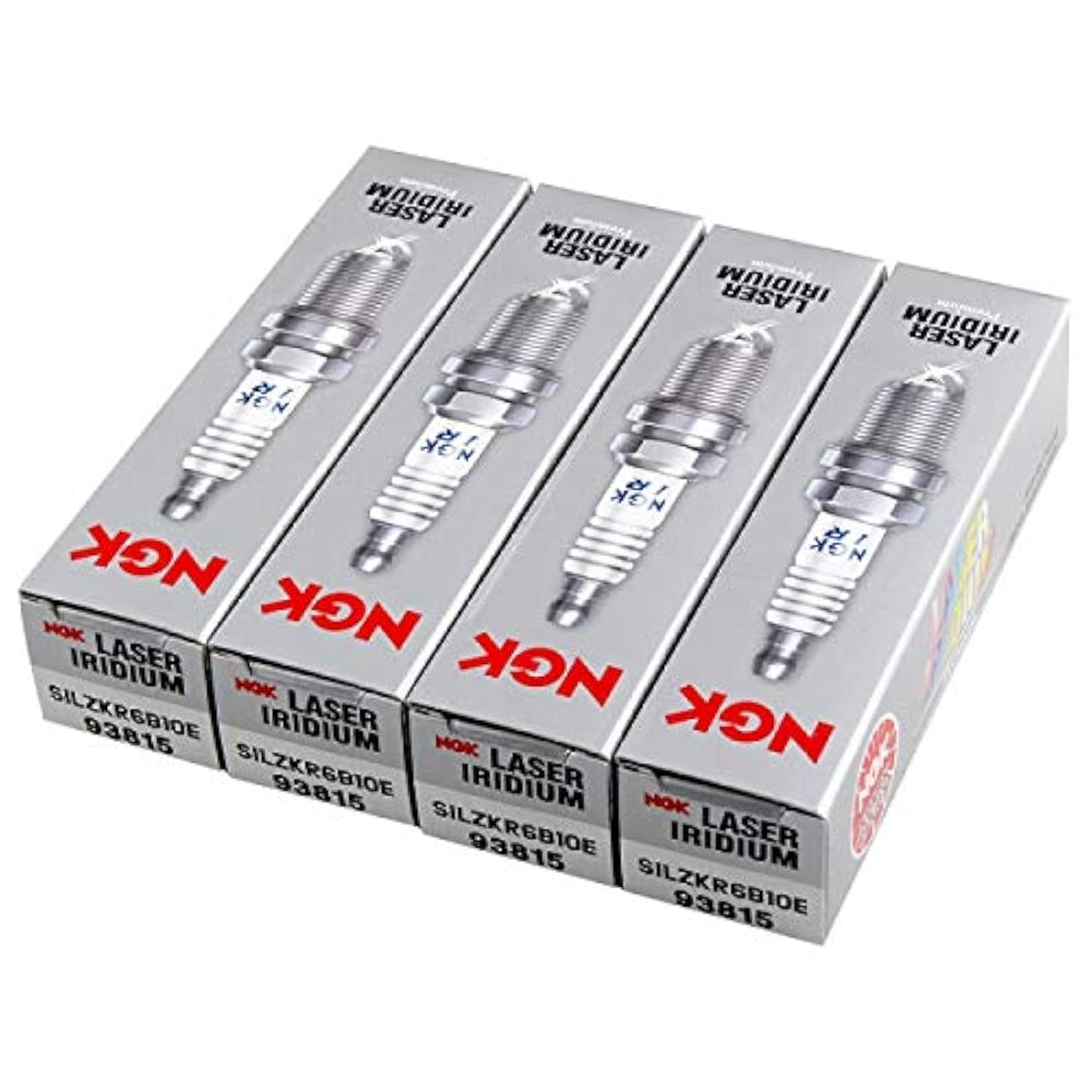NGK SILZKR6B10E 93815 Iridium Spark Plug - Pack of 4 for Honda Civic, Accord, CR-V & More - High Performance Ignition for Better Fuel Efficiency & Engine Power