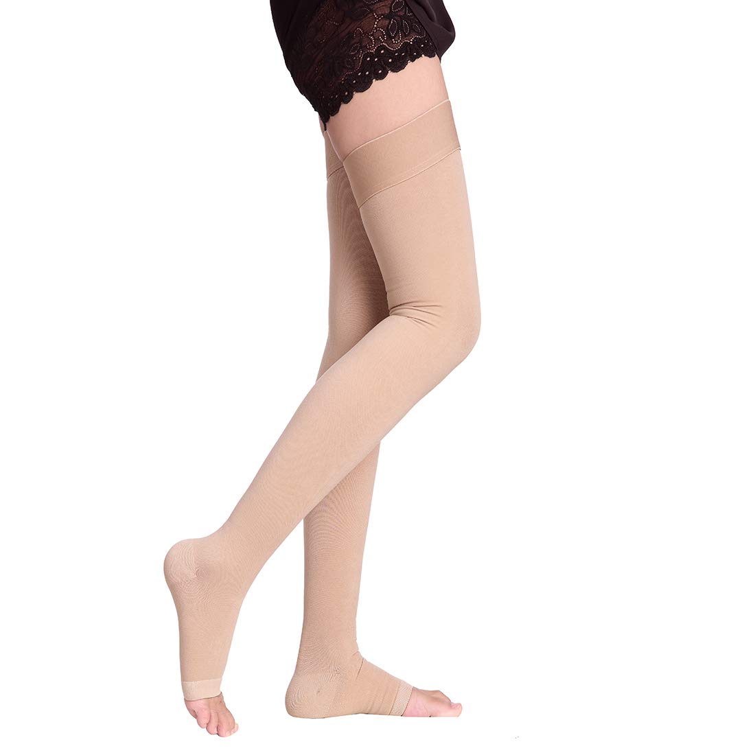 Best Thigh High Compression Socks for Men & Women - 20-30 mmHg Medical Grade Support Stockings for Circulation, Varicose Veins & Swelling Relief - Perfect for Nurses, Travel & Running