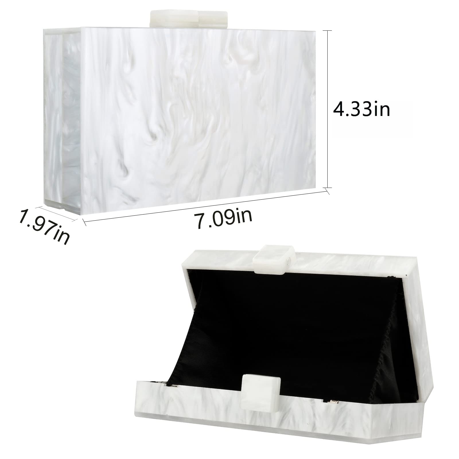 Elegant Marble Acrylic Clutch Purse for Women - Stylish Crossbody Evening Bag for Banquet, Party & Special Occasions