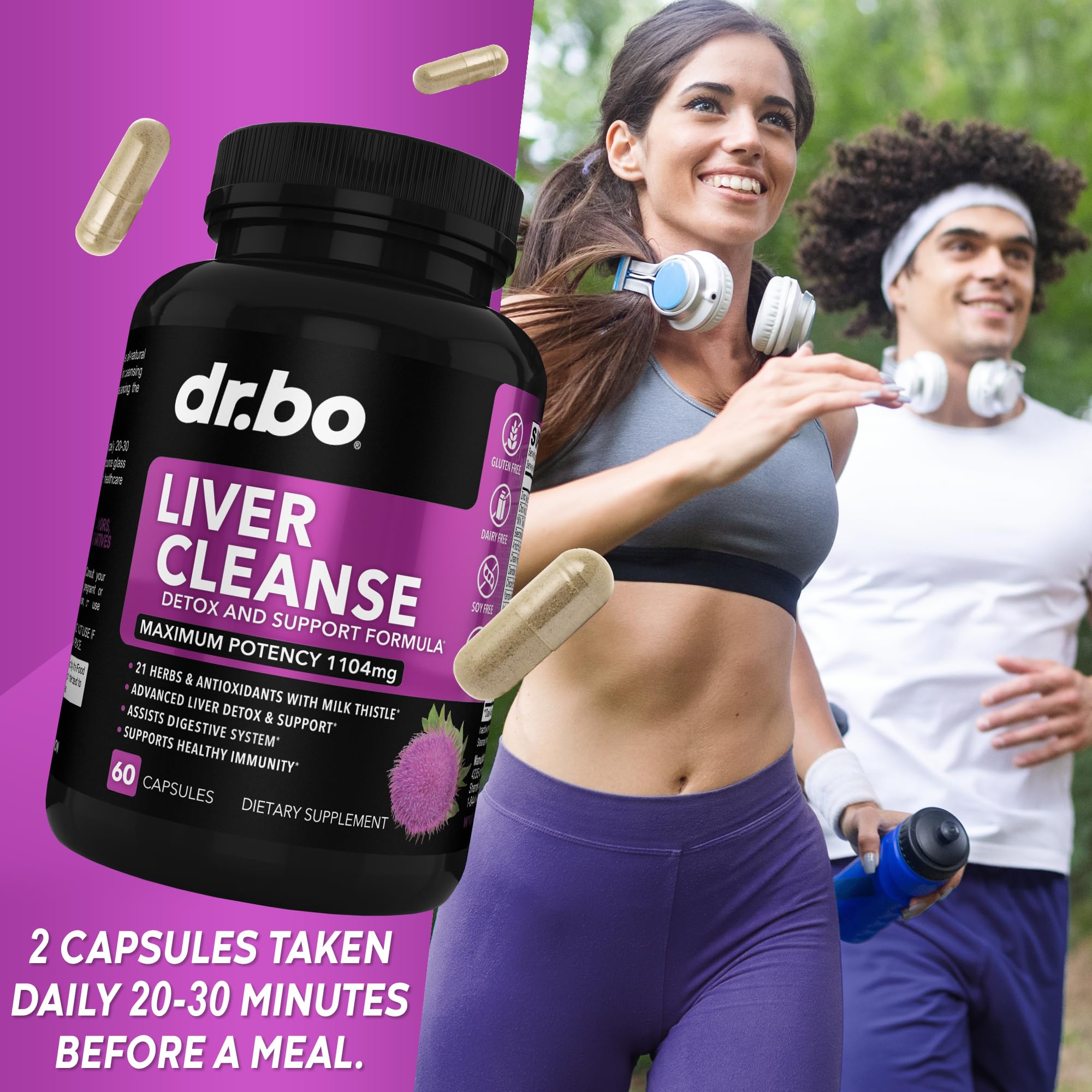 Liver Cleanse Detox Supplement - Natural Liver Support Pills with Artichoke, Berberine, Turmeric, Milk Thistle & Dandelion - Supports Gallbladder Health & Detoxification - Perfect for Post-Holiday Cleansing & Daily Liver Maintenance