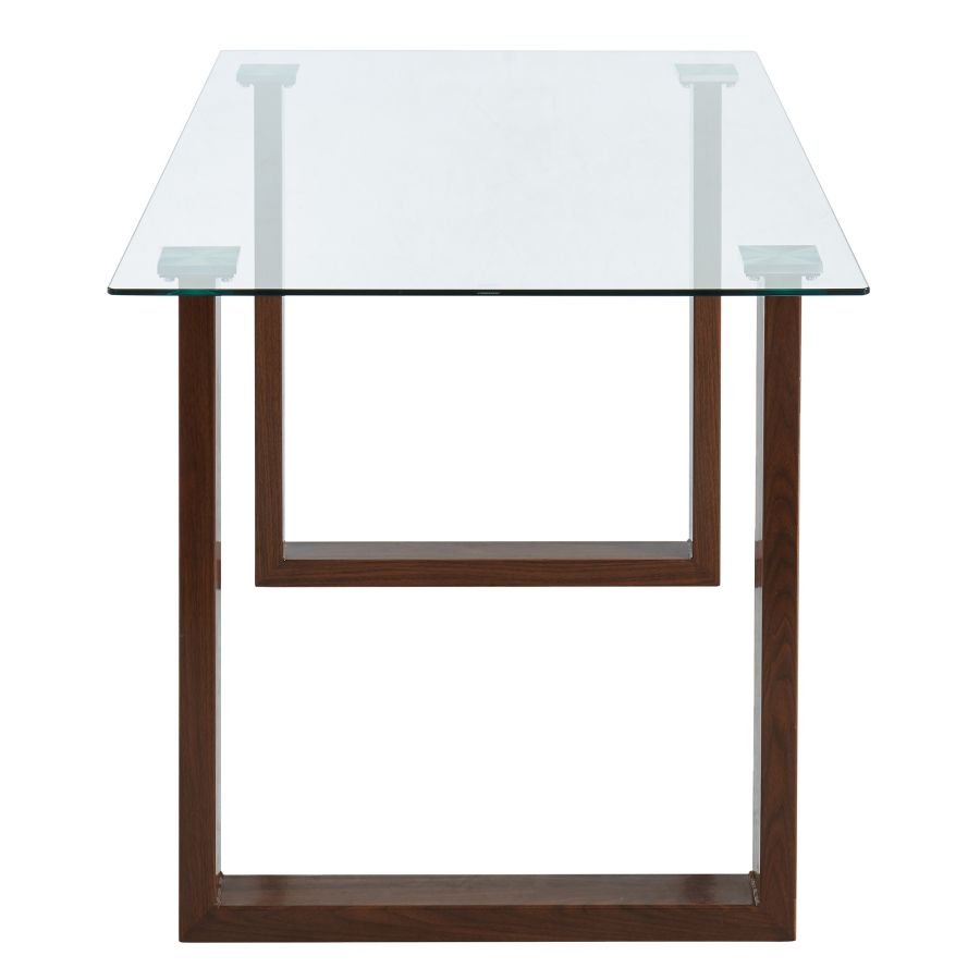 Premium Franco/Lyna 5-Piece Walnut Dining Set with Beige Upholstered Chairs - Perfect for Family Meals, Dinner Parties & Small Space Dining Rooms