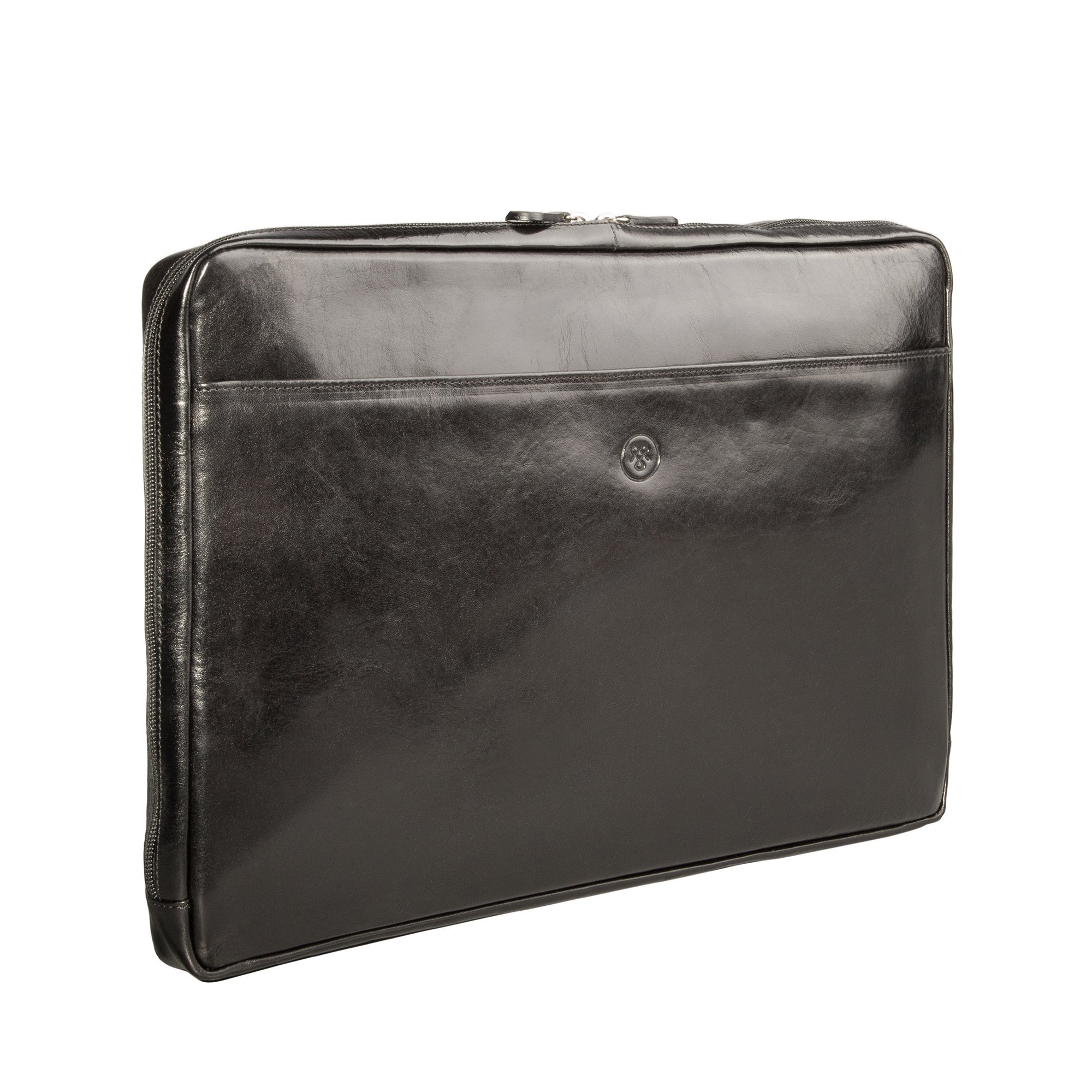 Premium Genuine Leather Laptop Bag for Men & Women | Maxwell Scott The Davoli Italian Made Unisex Briefcase | Perfect for Business, Travel & Work Commute