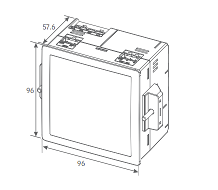 E500C 5402 Panel Mount Network Recorder - 0.5S Class, 50-500VAC 50/60Hz with Harmonics (31st) & PQ Parameters | RS485 Modbus RTU, 35-300V DC/85-300VAC Aux | 16MB Dual Logger & TFT Touch Screen | 10-Year Warranty - Ideal for Industrial Power Monitoring & Smart Grid Applications