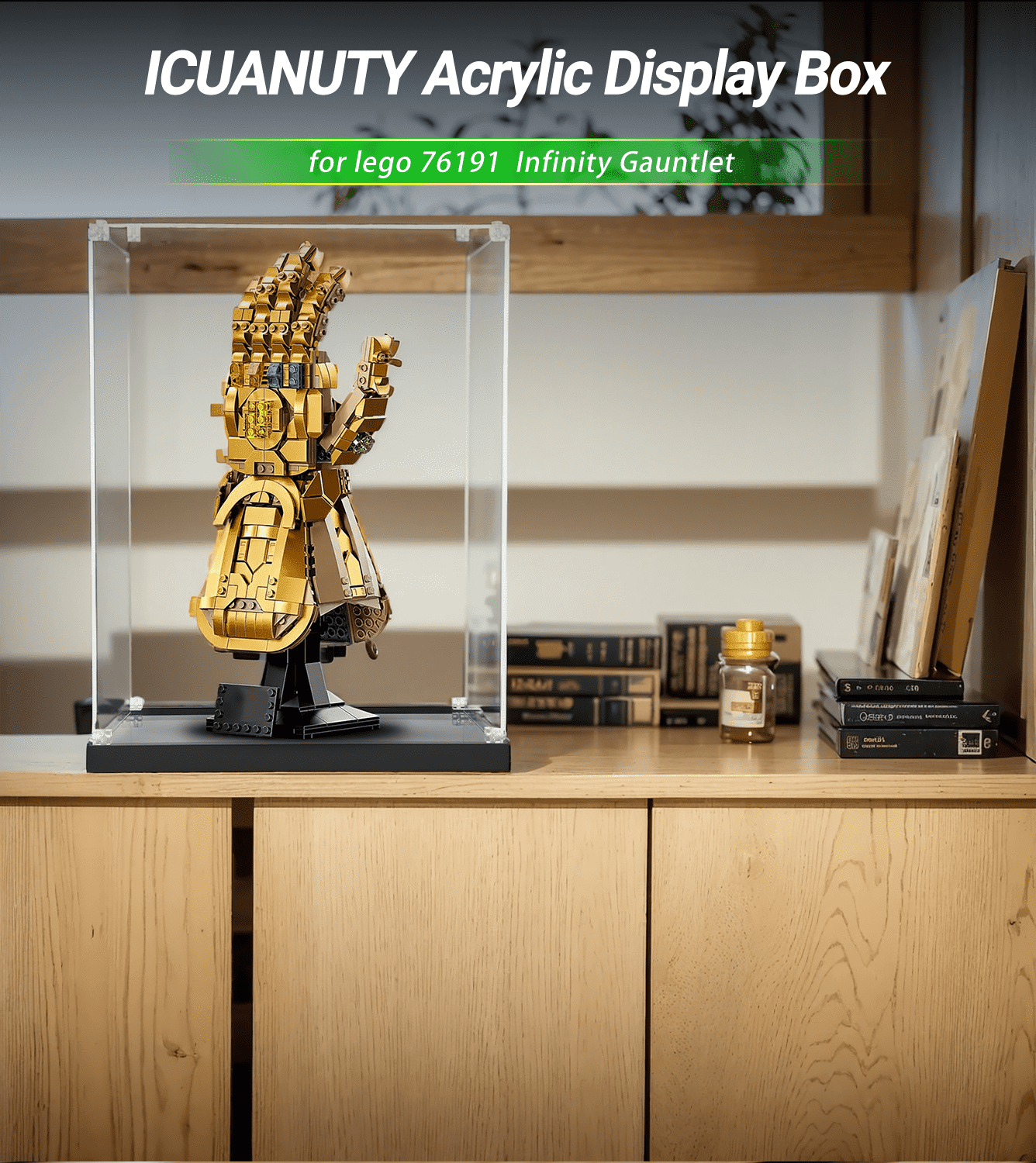 LEGO Infinity Gauntlet & Nano Gauntlet Display Case for 76191 & 76223 Sets - Perfect for Collectors & Home Decor
