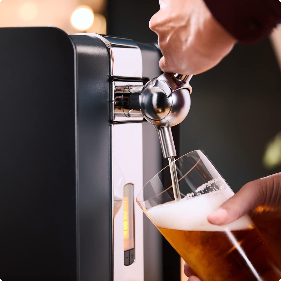 PerfectDraft Beer Dispenser with 1 Keg - Leffe Blonde with Magnet - Ideal Gift for Beer Lovers - Home Bar & Party Essential