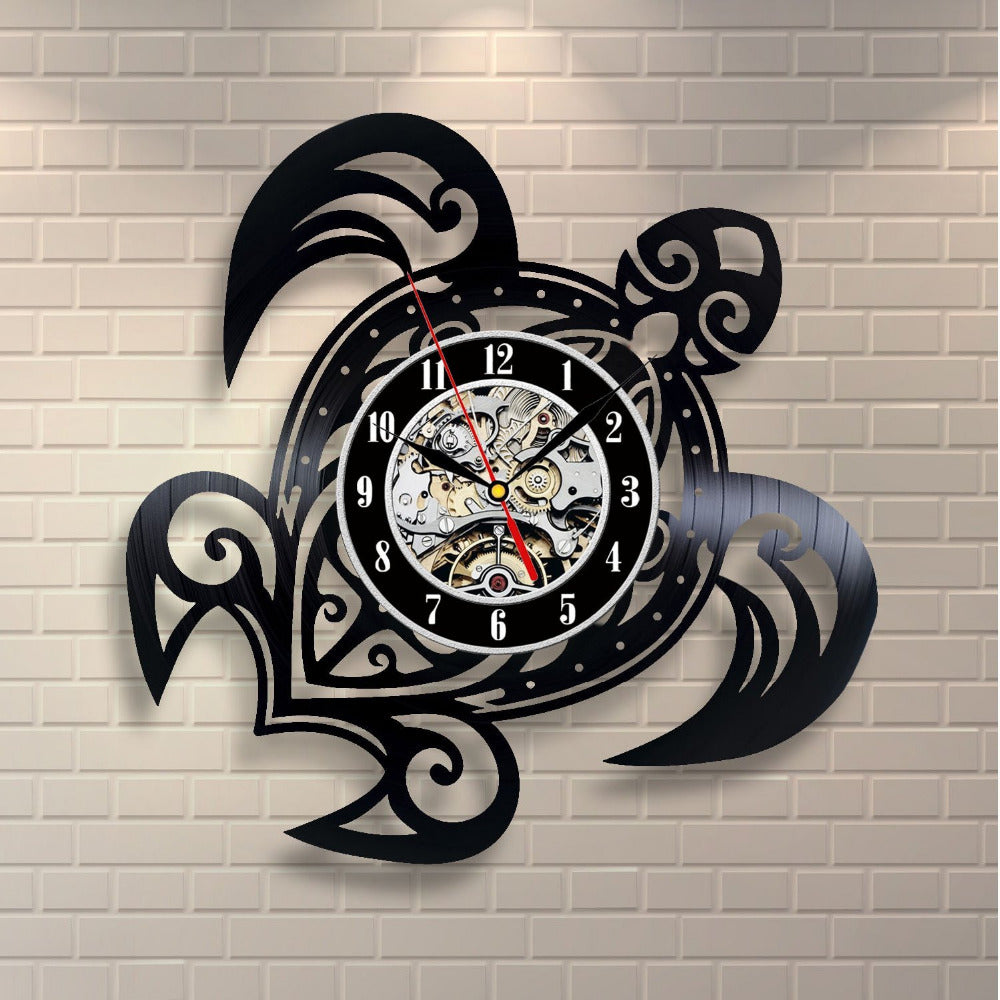 Vintage Vinyl Record Wall Clock - Retro Music Decor with Quartz Mechanism - Perfect for Living Room, Bedroom, or Music Studio Decor