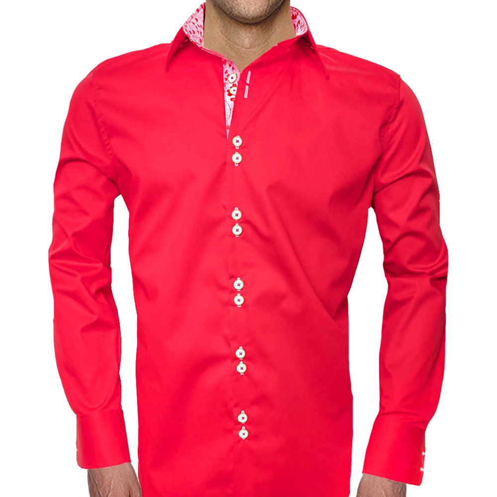 Valentine's Day Dress Shirts for Men - Red & Pink Romantic Formal Shirts - Made in USA - Perfect for Date Night, Anniversary & Wedding Occasions