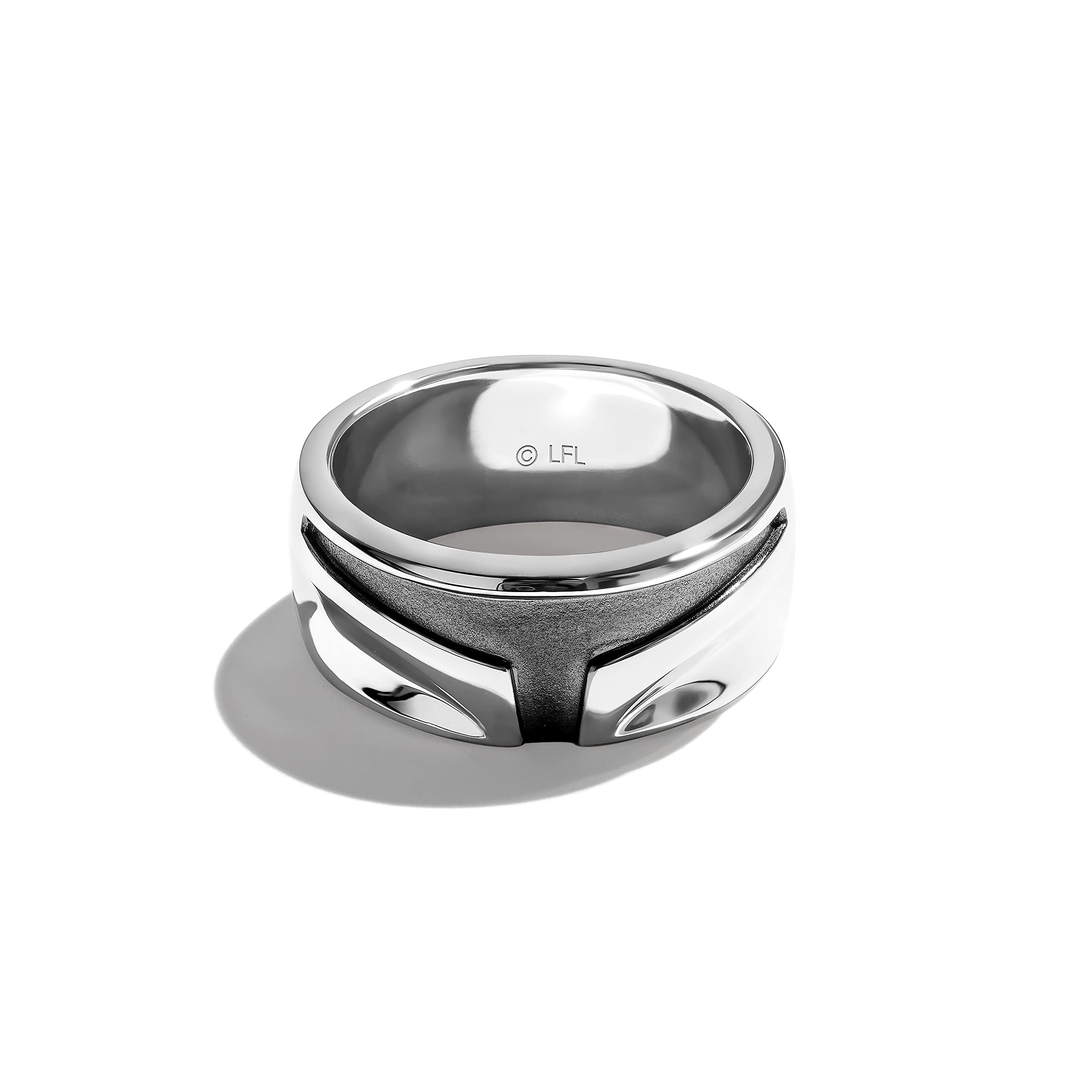 Star Wars™ The Mandalorian™ Women's Ring - Sterling Silver & Black Rhodium Plated Band | Official Licensed Jewelry Gift for Women | Perfect for Cosplay, Collectors & Star Wars Fans | Comes with Elegant Gift Box
