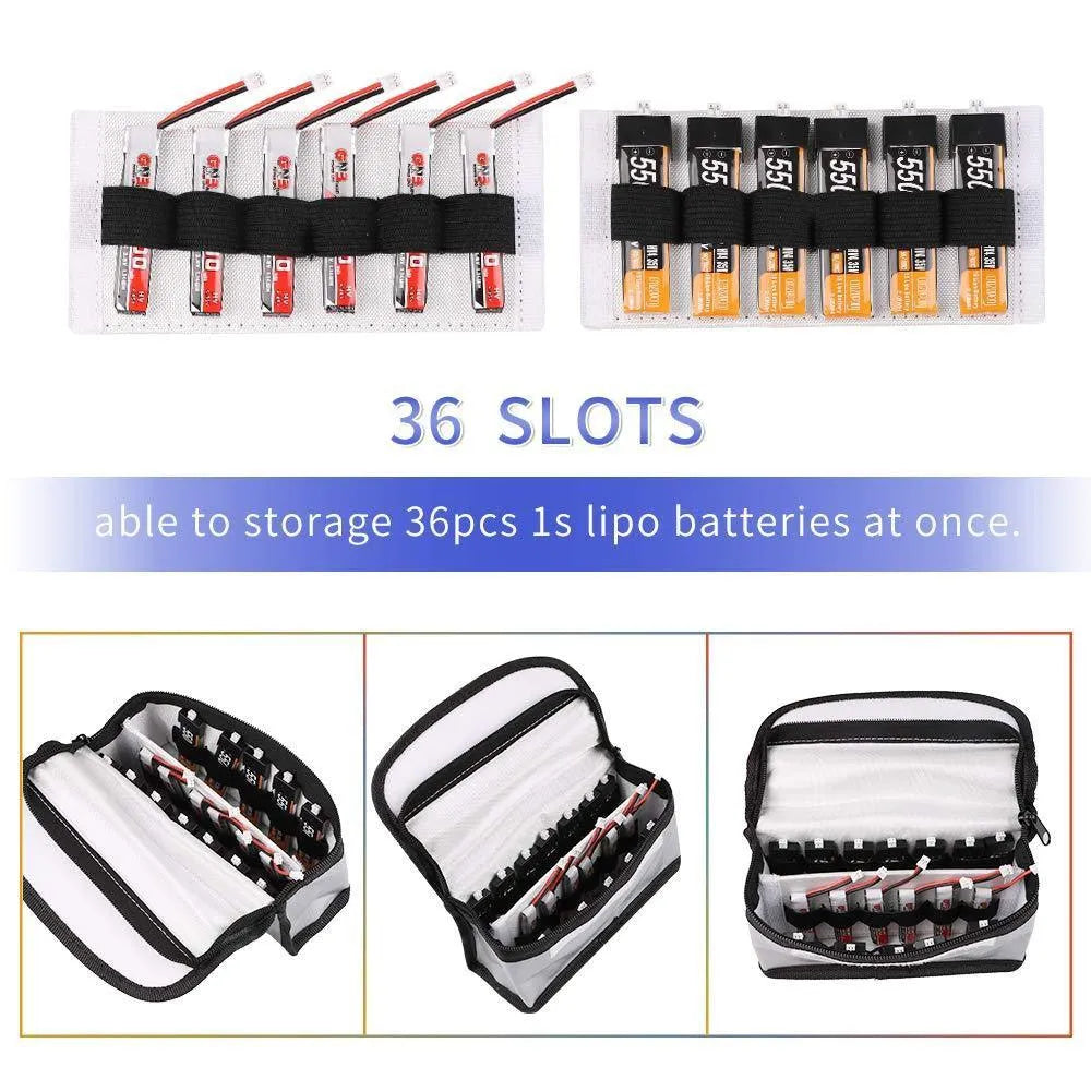 Fireproof Explosionproof Lipo Battery Safe Storage Bag for RC Drones, E-Bikes, and Electronics - Portable Safety Pouch for Charging & Transport