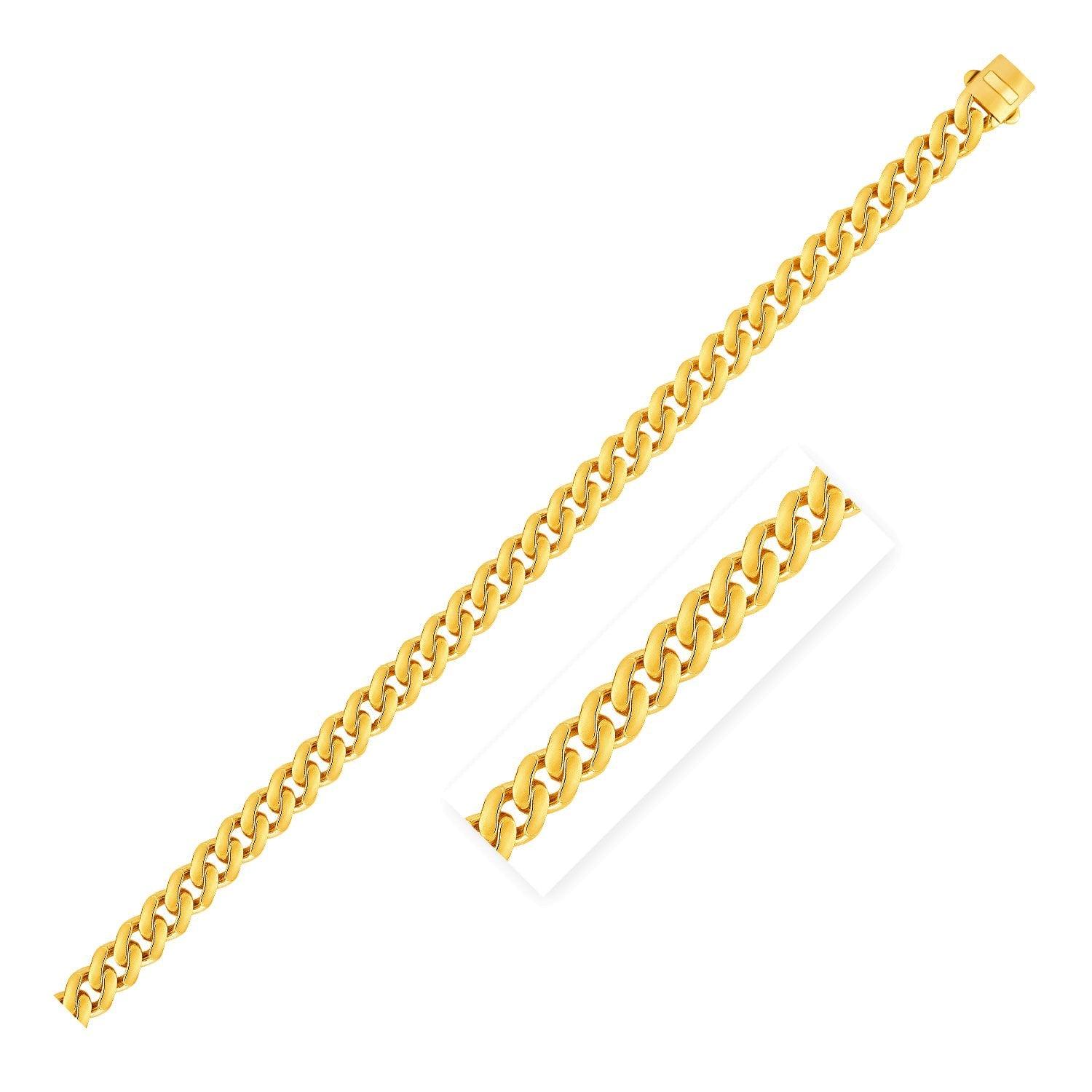 14K Yellow Gold Polished Miami Cuban Chain Necklace for Men & Women - Durable Luxury Cuban Link Necklace for Everyday Wear, Gifts & Special Occasions