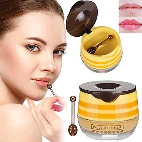Siviki Propolis Honey Lip Balm - Hydrating & Anti-Wrinkle Lip Care for Dry Lips - Day & Night Use