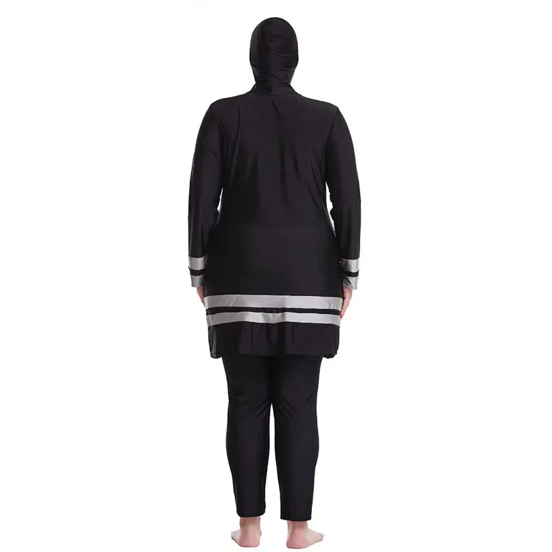 Plus Size Halal Swimwear for Women - Modest 3 Piece Burqini Swimsuit Set | Full Coverage Islamic Beachwear for Swimming, Surfing & Water Activities