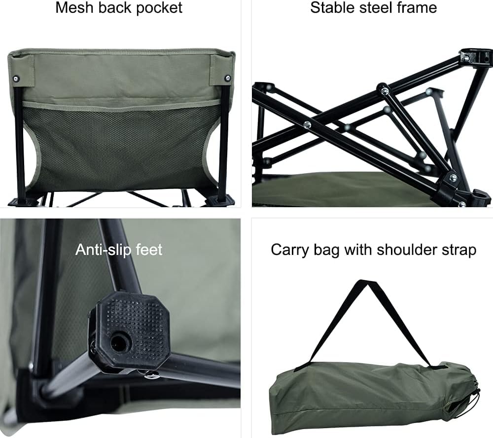 TIYASTUN Foldable Beach Chair - Lightweight Camping & Picnic Seat for Outdoor Relaxation