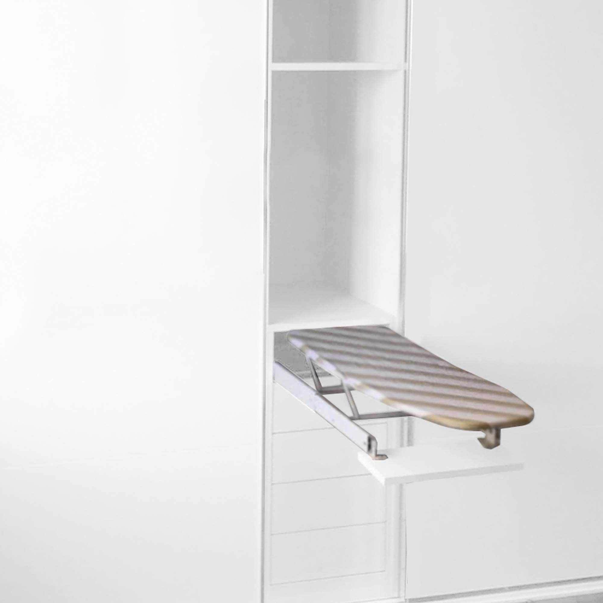 Foldable Ironing Board for Extendable Drawer - Space Saving White Iron Board for Small Laundry Rooms & Apartments | Perfect for Compact Homes & Closet Storage