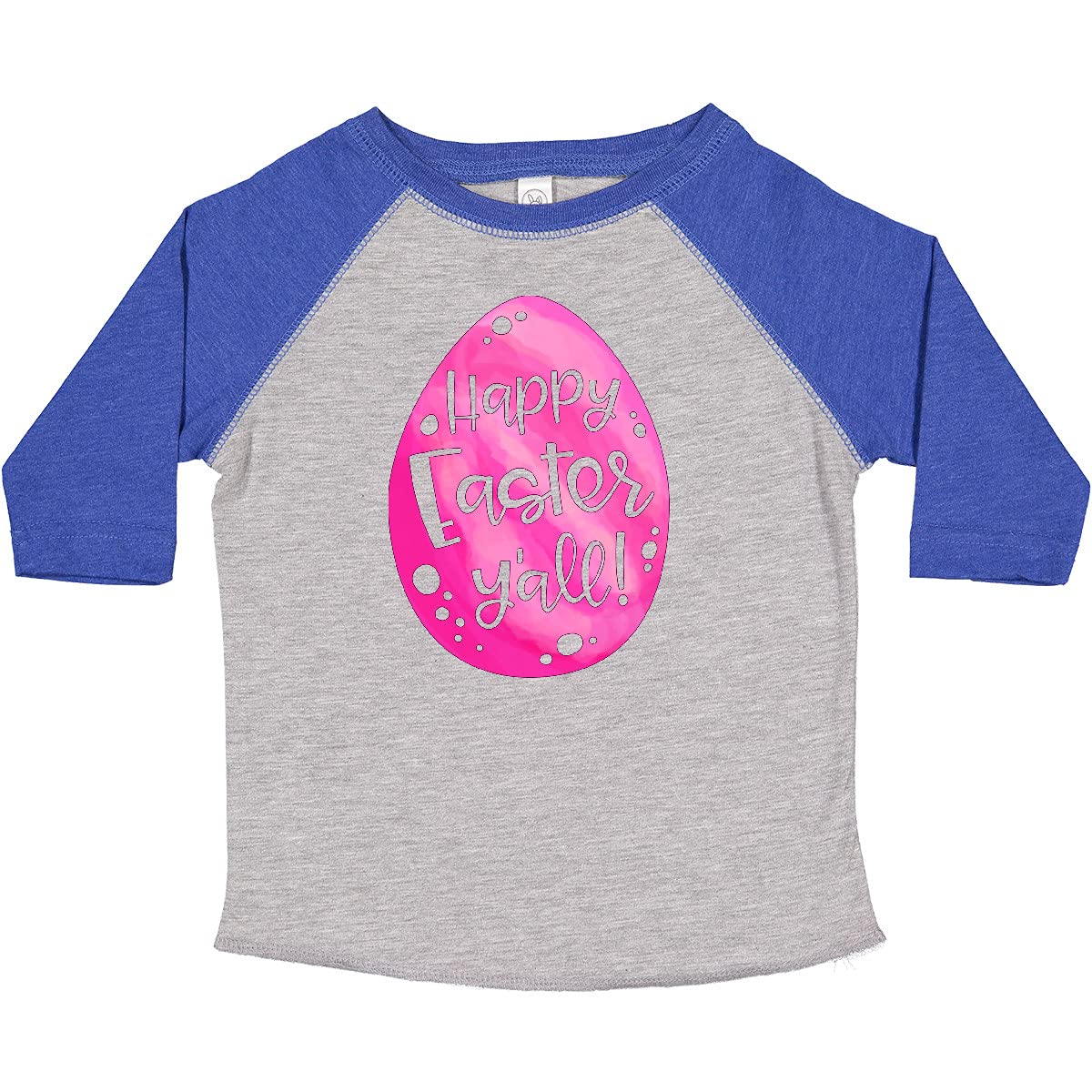 Inktastic Happy Easter Y'all Pink Easter Egg Toddler T-Shirt - Cute Easter Outfit for Baby Girls & Boys - Perfect for Easter Egg Hunts & Family Photos