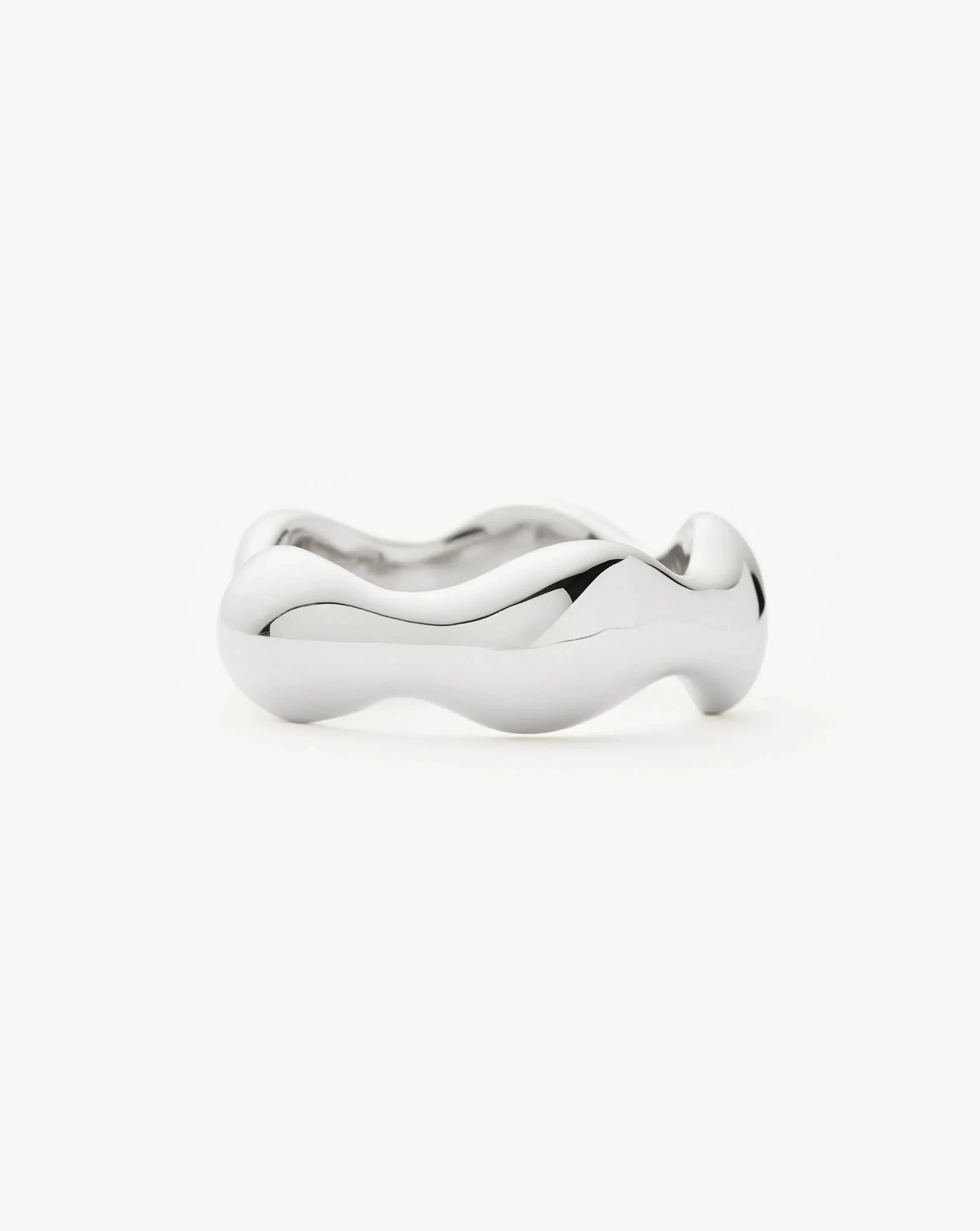 Eny Puffy Stacking Ring Set - Silver Plated Adjustable Rings for Women - Perfect for Layering, Everyday Wear & Gift Giving
