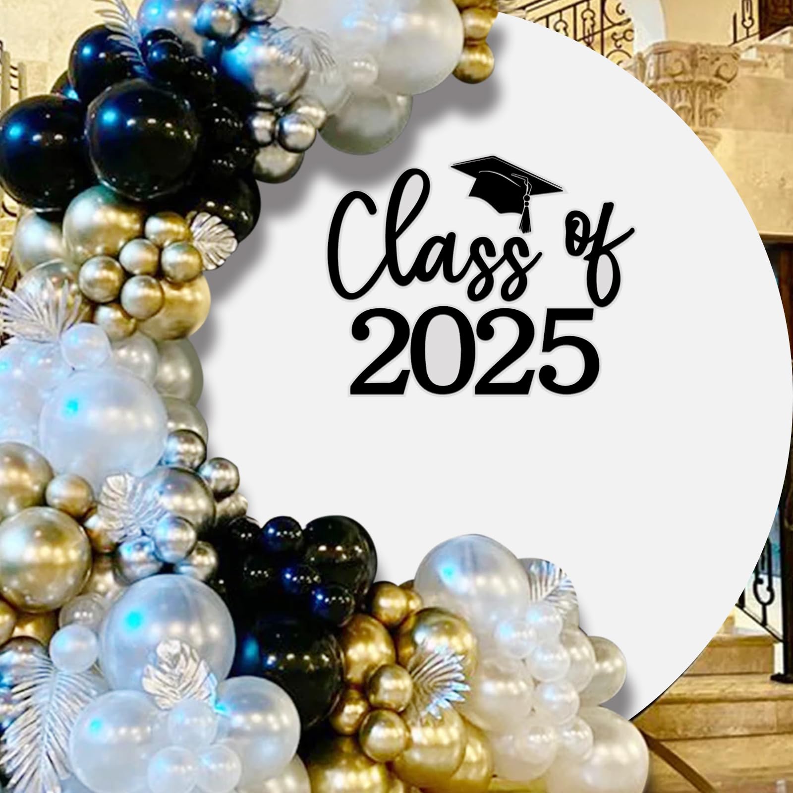 Class of 2025 Graduation Decal - Vinyl Balloon Arch Sign for Grad Party Decorations | Congrats Grad Party Supplies | Perfect for Class of 2025 Events, School Celebrations & Photo Backdrops