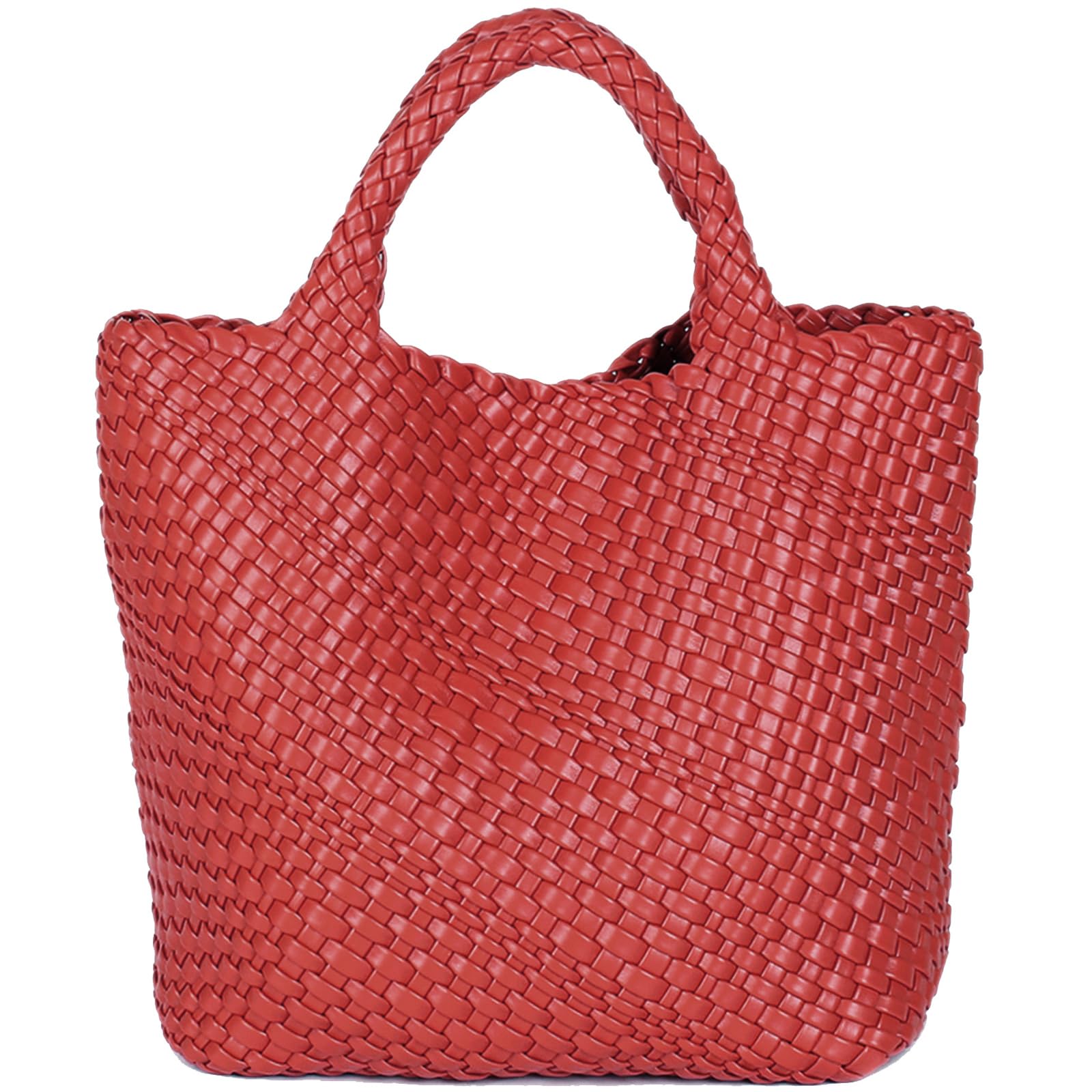 JINMANXUE Women's Fashion Woven Tote Bag - Large Capacity Shopper Bag for Travel, Work & Daily Use | Stylish Shoulder Handbag Purse for Women