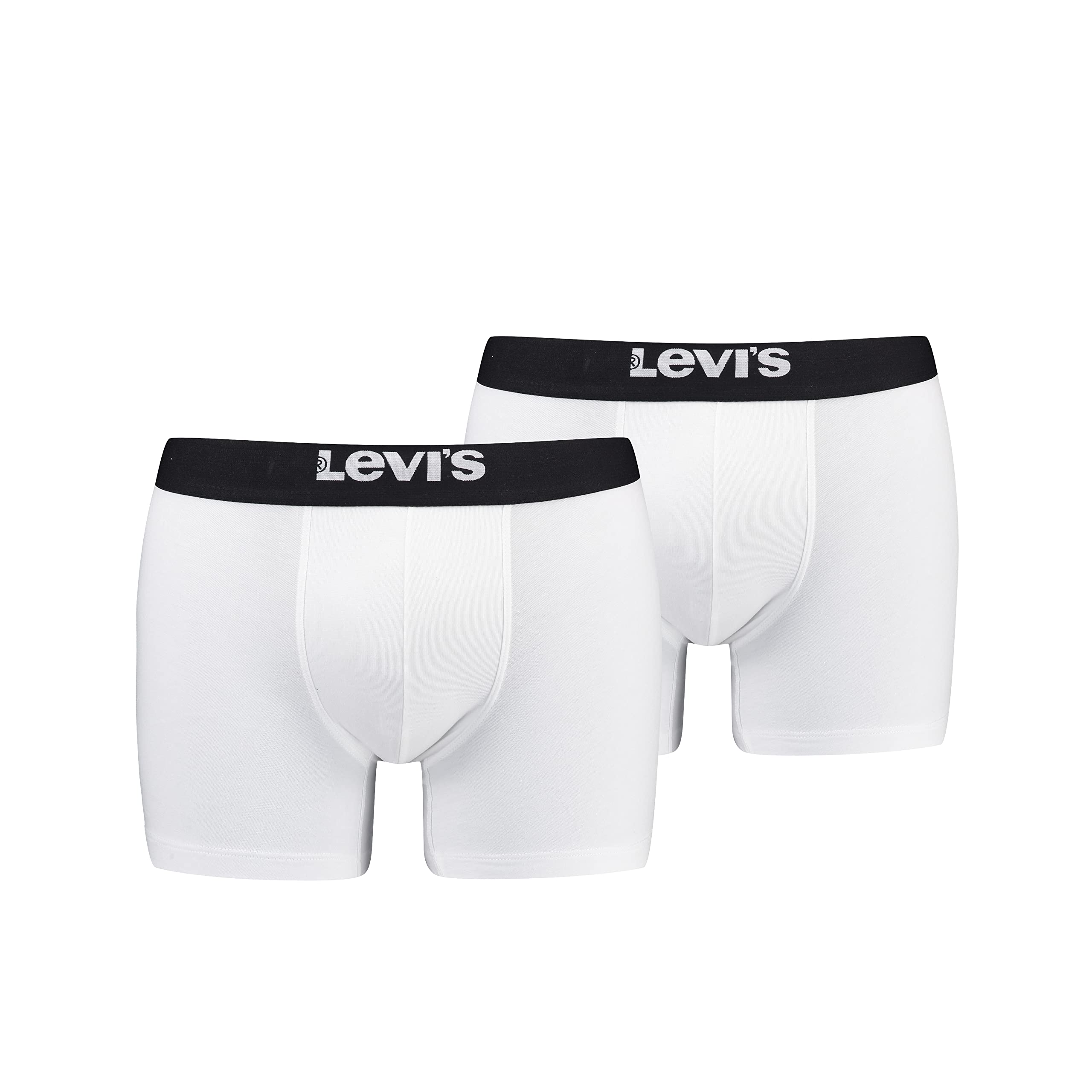 LEVI'S Men's Cotton Boxer Briefs 2-Pack - Soft, Breathable Underwear for Everyday Comfort & Active Lifestyle
