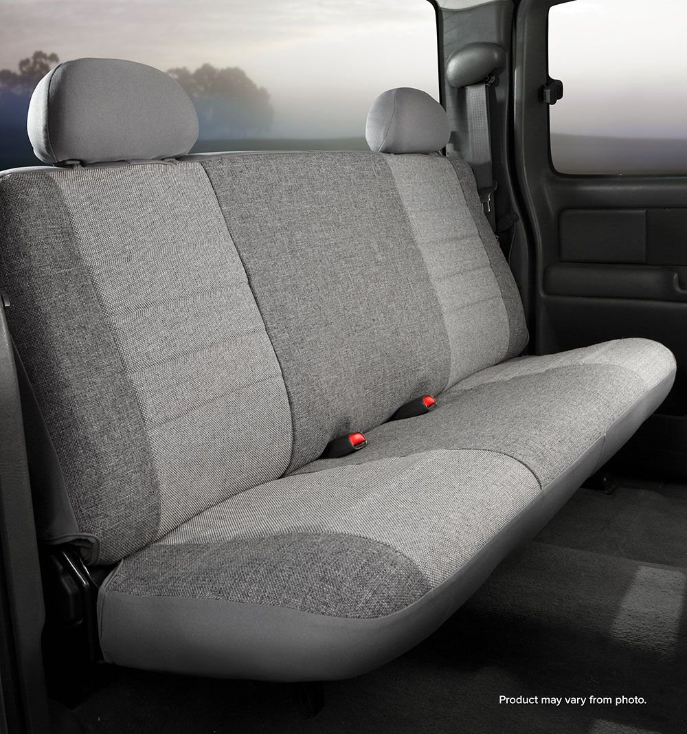 FIA OE34 Gray Universal Truck Bench Seat Cover - Durable & Non-Slip Fit for Chevy, Ford, Dodge - Perfect for Work Trucks, Camping & Road Trips