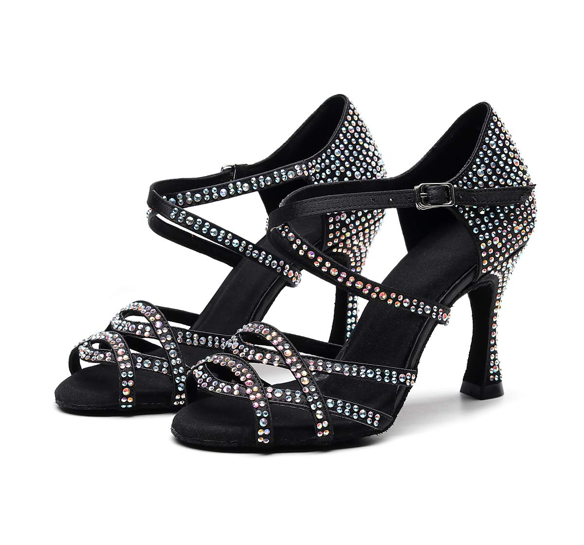 Sparkling Color Diamond Latin Dance Shoes - 3.5