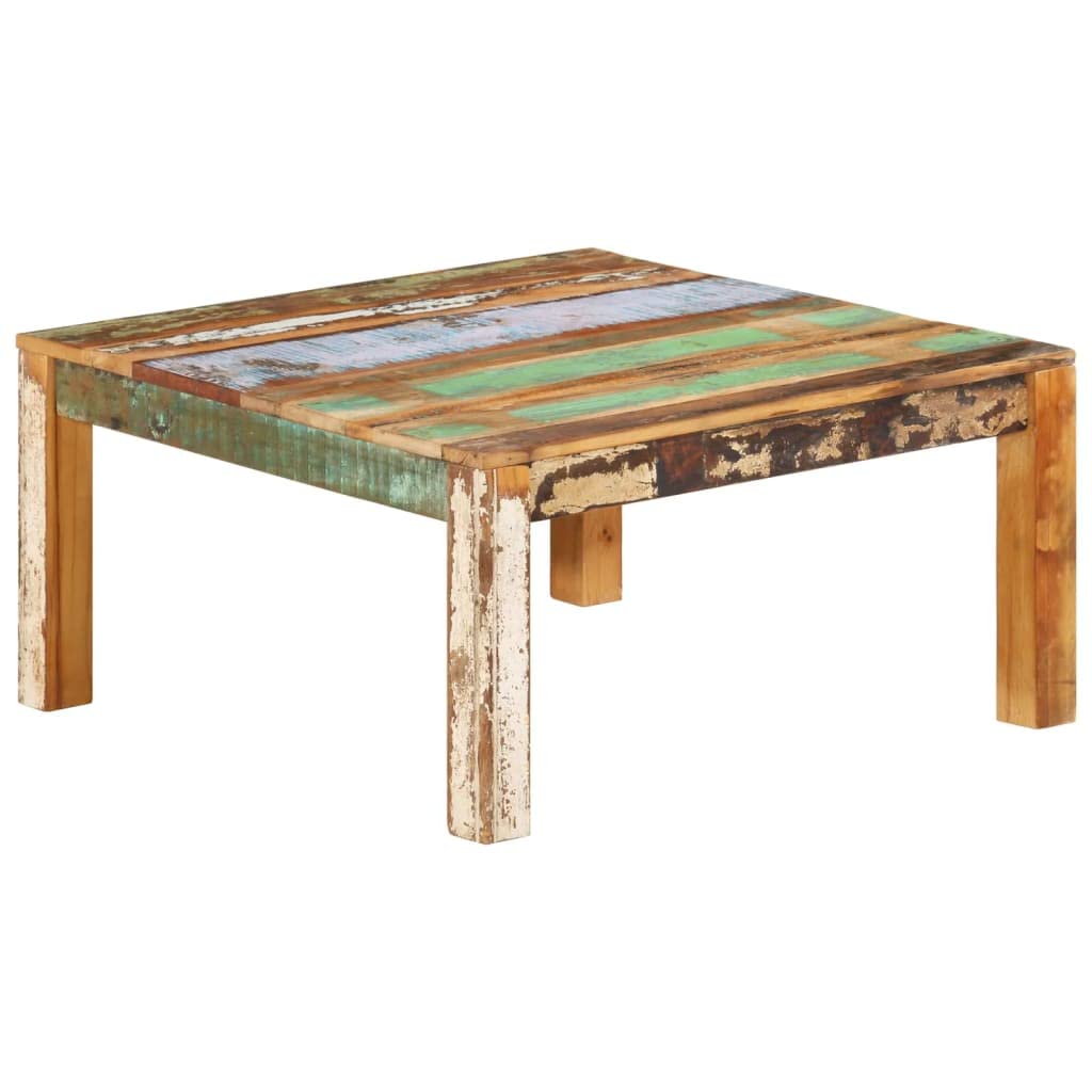 Rustic Square Coffee Table with Storage - 31.5