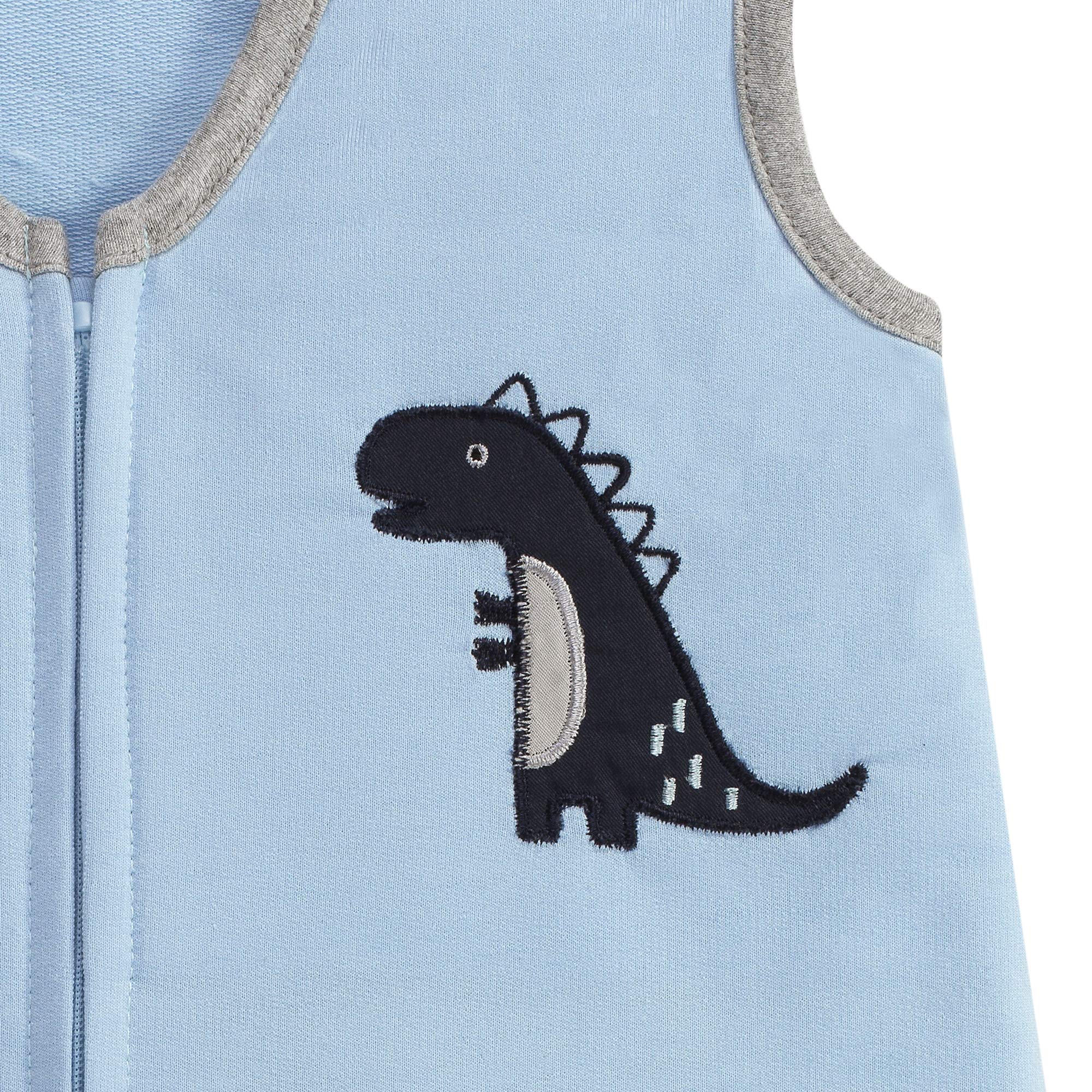 Lambs & Ivy Baby Dino Blue & White Dinosaur Nursery 6-Piece Crib Bedding Set - Soft Crib Sheets, Bumper, Skirt & More for Boys & Girls Nursery Decor