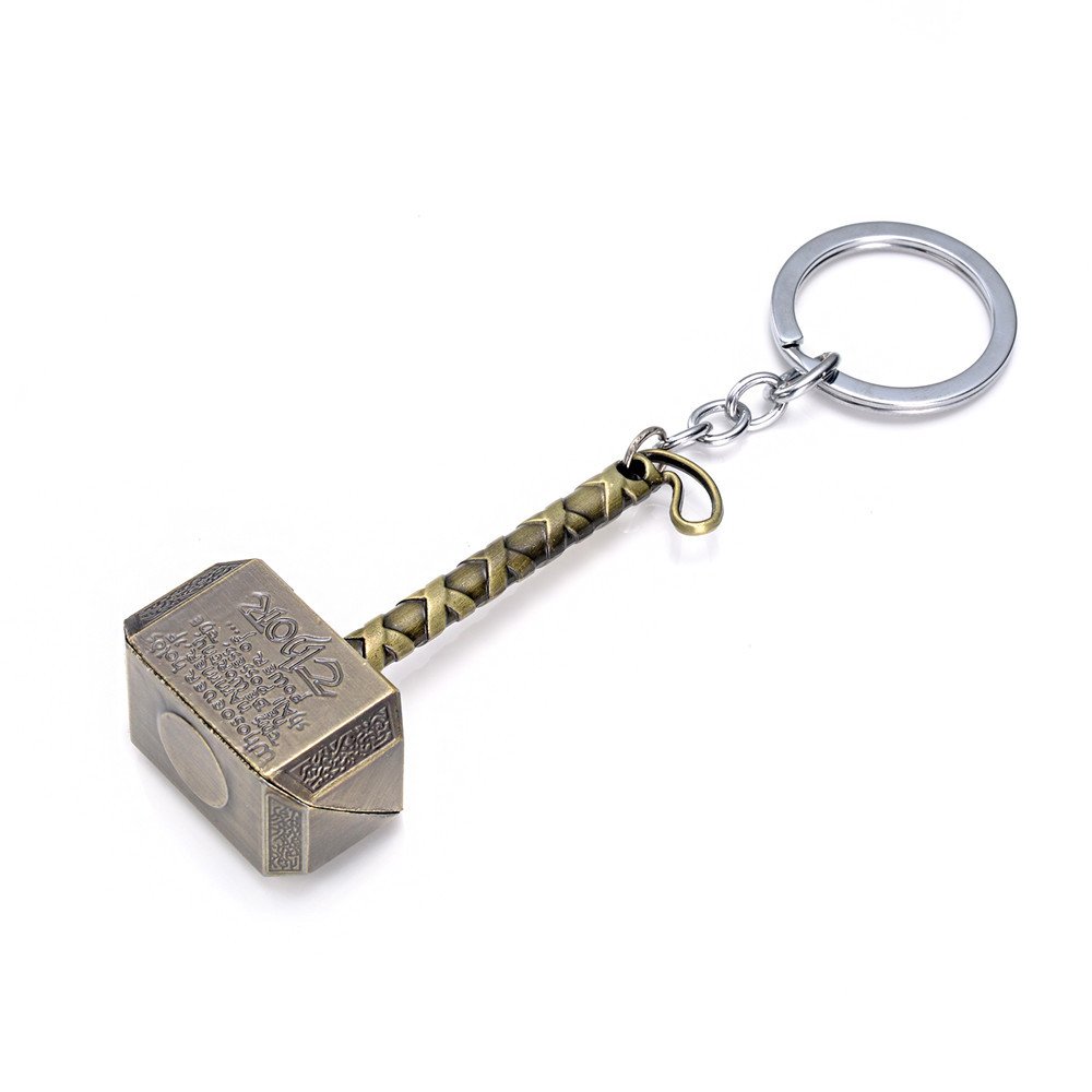 Loveboat Hammer Pewter Key Ring Keychain (Bronze) - Durable & Stylish Key Holder for Home, Office, Travel & Gifts