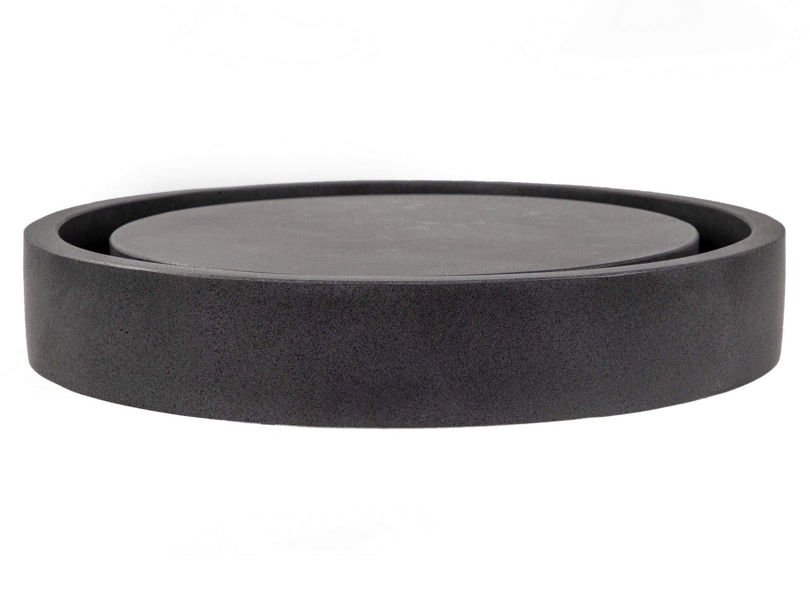 Lava Stone Round Infinity Pool Sink - Modern Bathroom Vanity Sink for Spa, Luxury Home, and Outdoor Decor