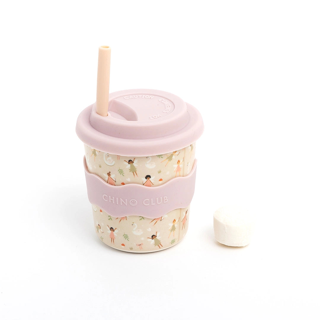 Fairy Kids Keep Cup 240ml with Straw - BPA Free Reusable Water Bottle for Toddlers - Perfect for School, Travel & Outdoor Activities