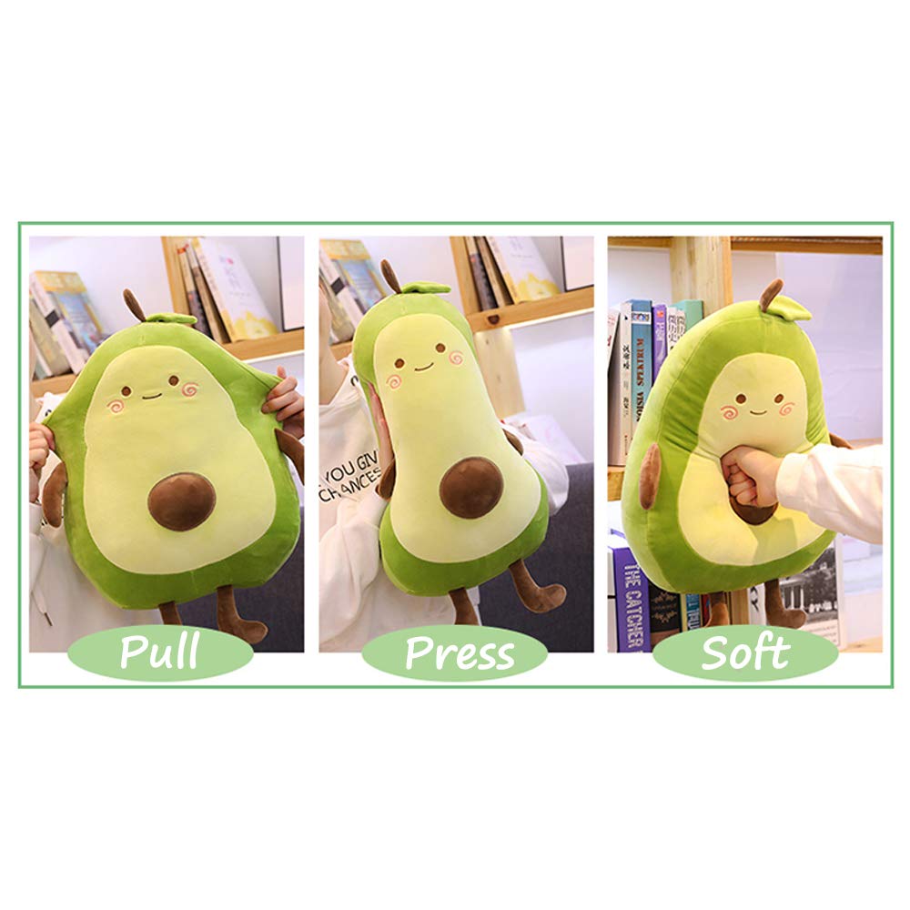 EHOTONG Avocado Plush Toy - 17.7 Inch Cute Funny Fruit Stuffed Animal, Soft Throw Pillow for Kids & Adults | Perfect for Home Decor, Gift, and Couch Accessories