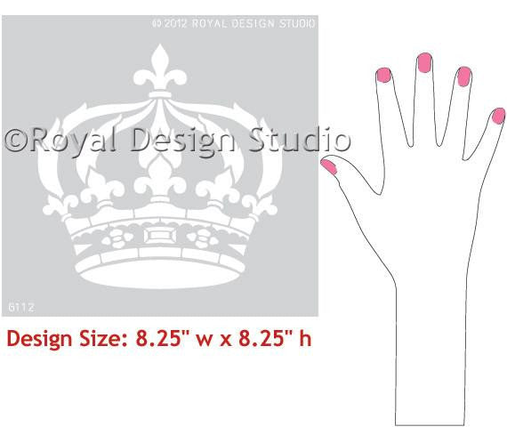 King Crown Wall Art & Furniture Stencil - Reusable DIY Painting Template for Home Decor, Wood Signs, and Craft Projects | Perfect for Royal-Themed Bedrooms, Weddings, and Gothic Interiors