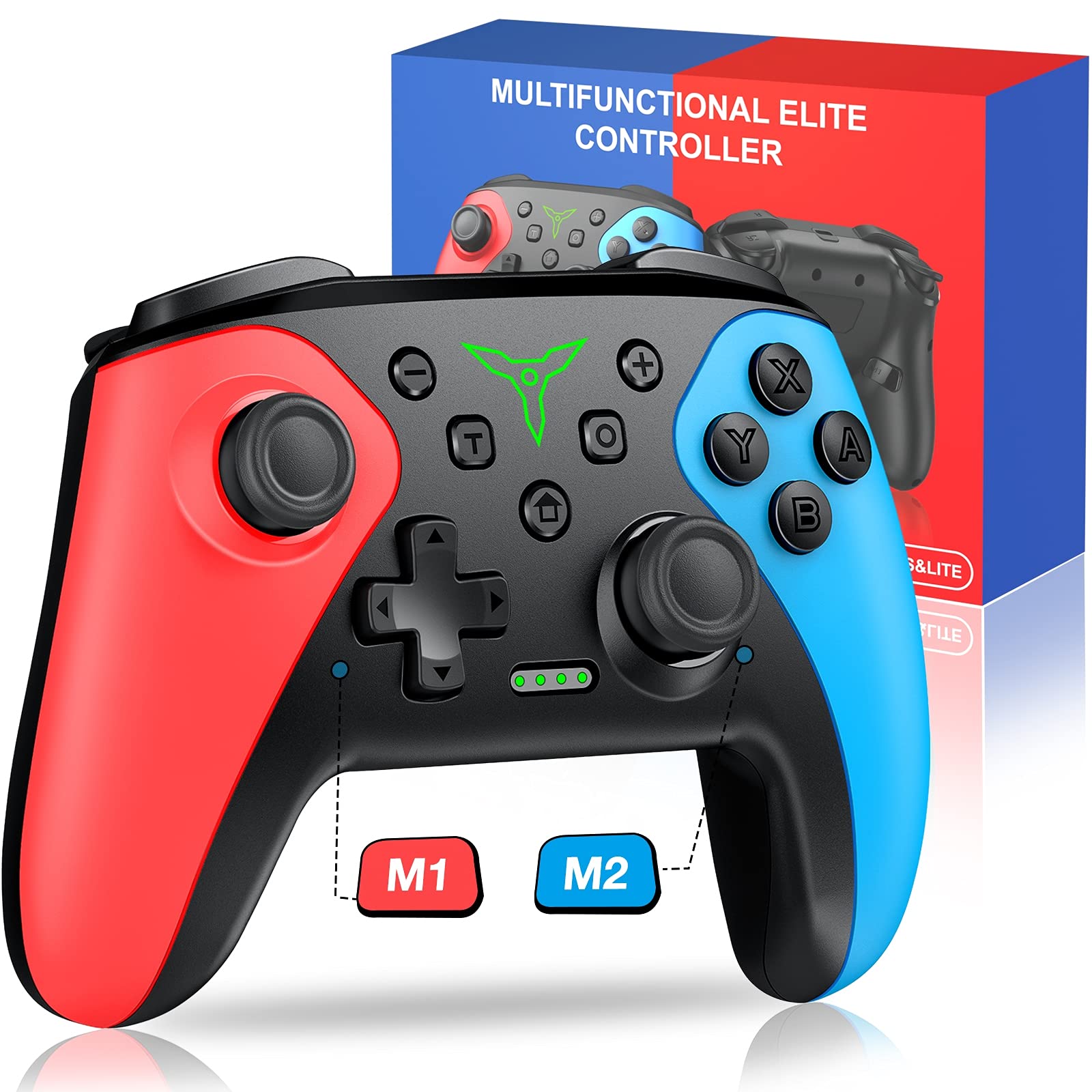 Wireless Pro Controller for Nintendo Switch/Lite/OLED - Programmable Back Buttons with Mouse Touch Feel, Turbo Function & Wake-up Feature | Perfect for Gaming, Travel & Multiplayer Sessions