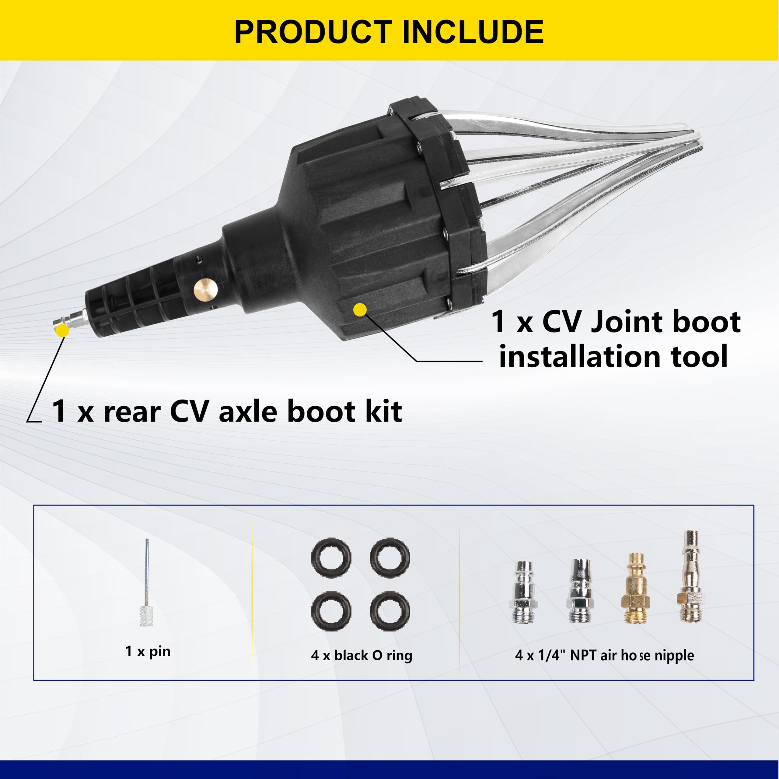 Universal Pneumatic CV Joint Boot Spreader Expander - Air Tool for Easy CV Joint Boot Installation & Removal | Fits All Universal & OEM Vehicle CV Joints | Ideal for Auto Repair Shops & DIY Mechanics