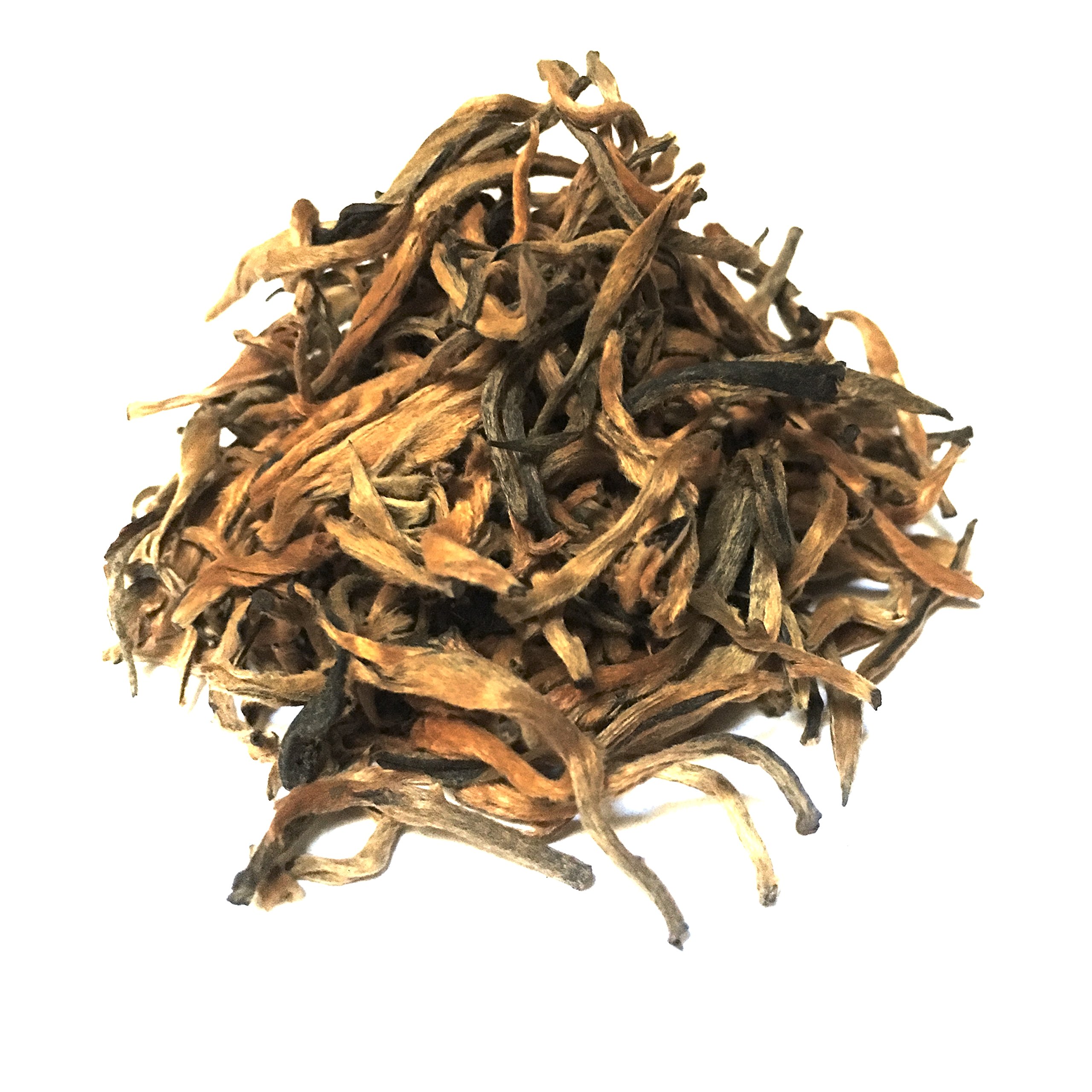 Organic Gold Buds Black Tea - Premium Bamboo Tea House Loose Leaf Tea (2oz Bag) - Perfect for Afternoon Tea, Gifts & Relaxation