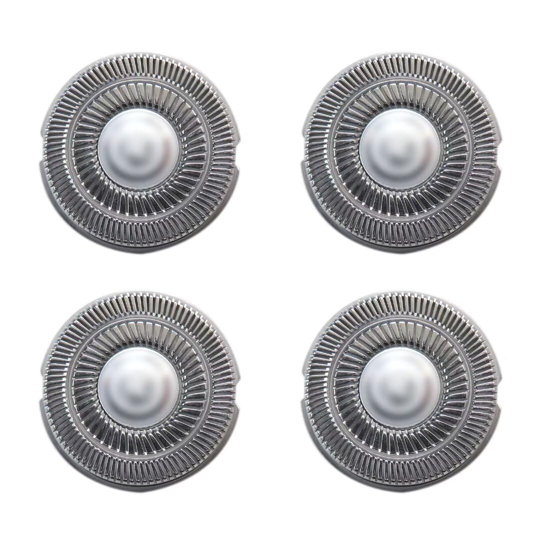 4 Pack Replacement Shaver Heads for Skull Shaver Pitbull Gold PRO - Compatible Replacement Blades for Bald Head Shaving - Perfect for Travel, Home Use & Quick Grooming