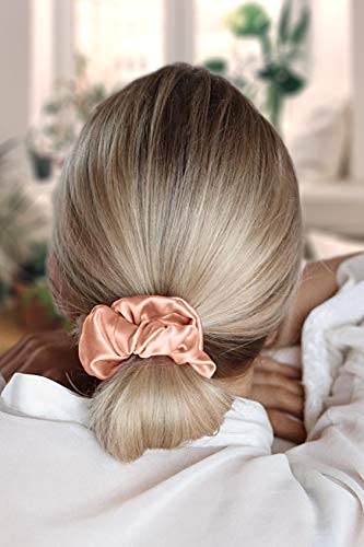 6 Pcs Silk Satin Scrunchies Hair Ties - Soft Ponytail Holders for Women & Girls | Neutral Hair Accessories for Everyday, Workout & Special Occasions