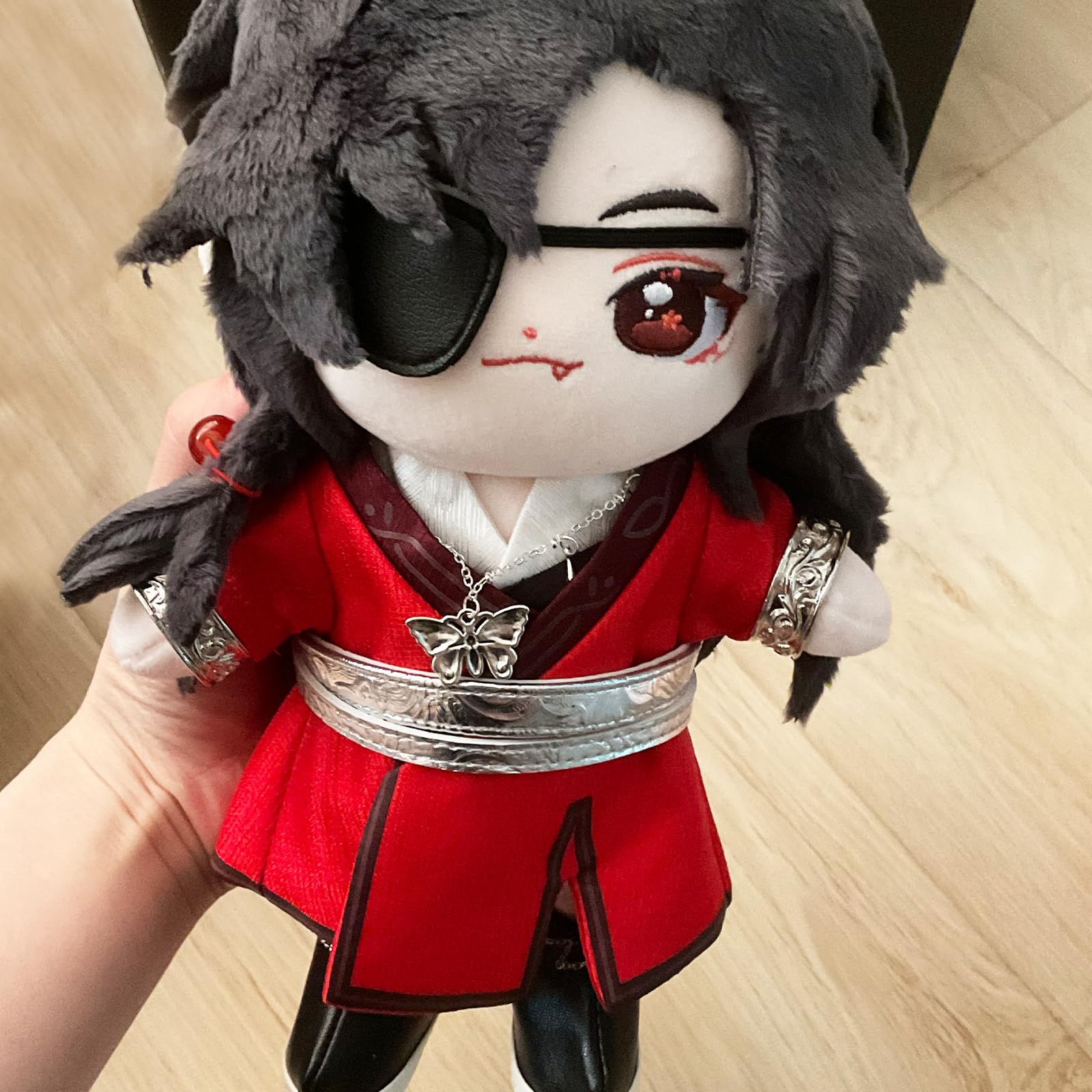 CALEMBOU 20cm Cute Plush Doll - Xie Lian & Hua Cheng Dress-Up Anime Stuffed Toy, Soft Collectible Gift for Tian Guan Ci Fu Fans (Hua Cheng Version) - Perfect for Cosplay, Anime Decor, and TGCF Merchandise Collection