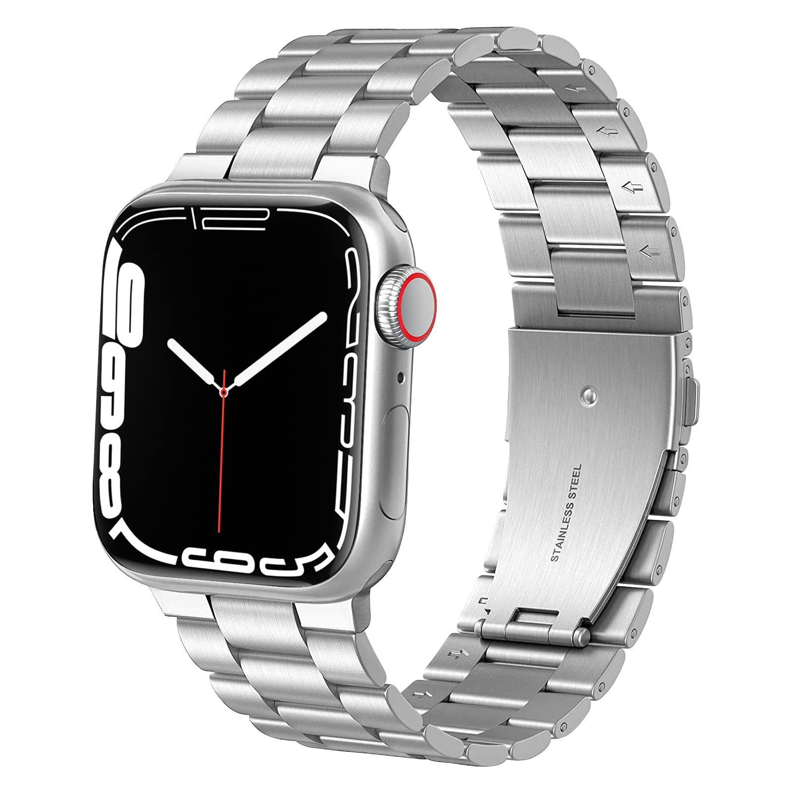 SWEES Stainless Steel Apple Watch Band 38mm 40mm 41mm - Metal Replacement Strap Compatible with iWatch Series 8/7/6/5/4/3/2/1/SE - Silver Link Bracelet for Men & Women | Perfect for Workout, Office & Everyday Wear