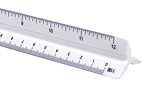 Alvin Combination Triangular Scale Ruler - 12 Inch Dual Metric & Imperial Measurement Drafting Tool for Architects, Engineers & Students | Perfect for Technical Drawing, Blueprint Reading & CAD Design