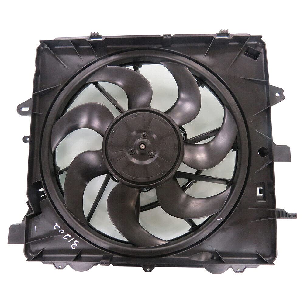 Replacement Dual Radiator and Condenser Fan Assembly Compatible with Cadillac Escalade SRX XTS ATS - Perfect for Engine Cooling & AC Performance in Hot Weather