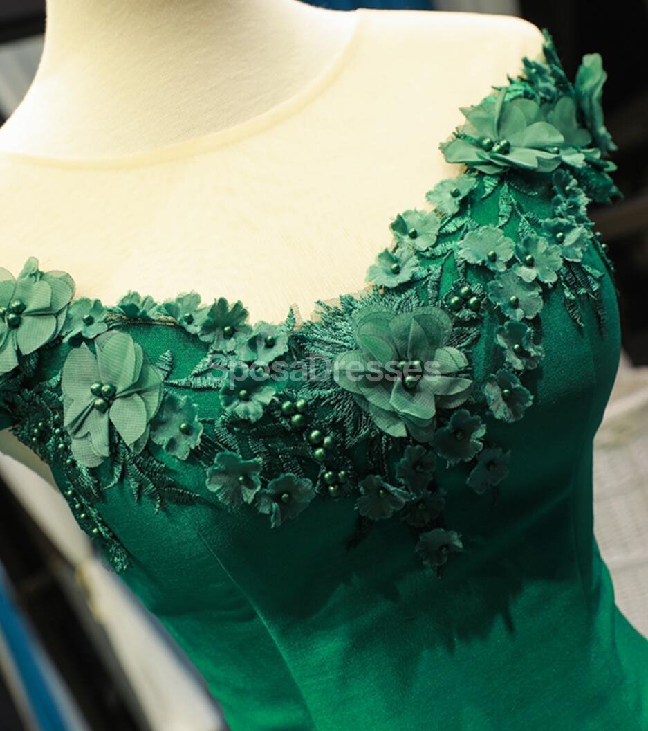 Elegant Off Shoulder Green Lace Mermaid Evening Gown - Formal Prom Dress for Women | Perfect for Homecoming, Wedding Guest & Special Occasions