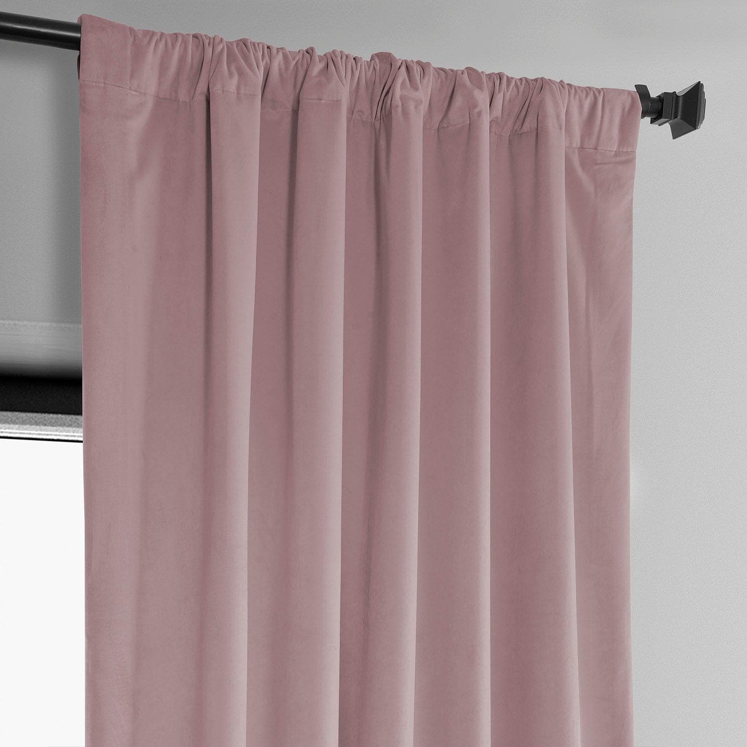 Ballet Pink Heritage Plush Velvet Blackout Curtains for Bedroom - Thermal Insulated Window Drapes for Nursery, Living Room & Home Theater