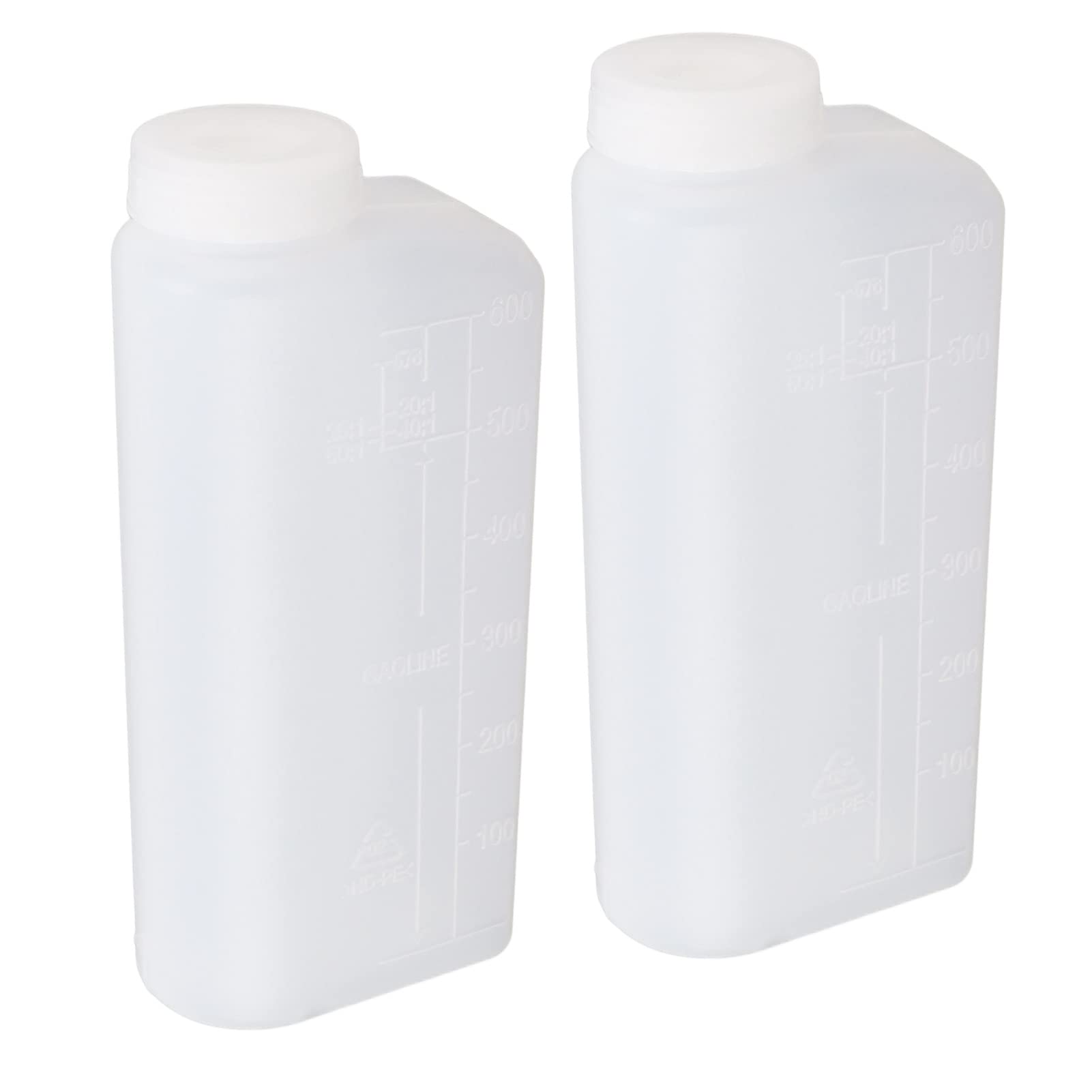 Hztyyier 2PCS 600ML 2-Stroke Engine Oil - Premium Fuel Mix Bottle for Chainsaw, Lawn Mower & Garden Tools | Ideal for Outdoor Power Equipment Maintenance & Small Engine Care