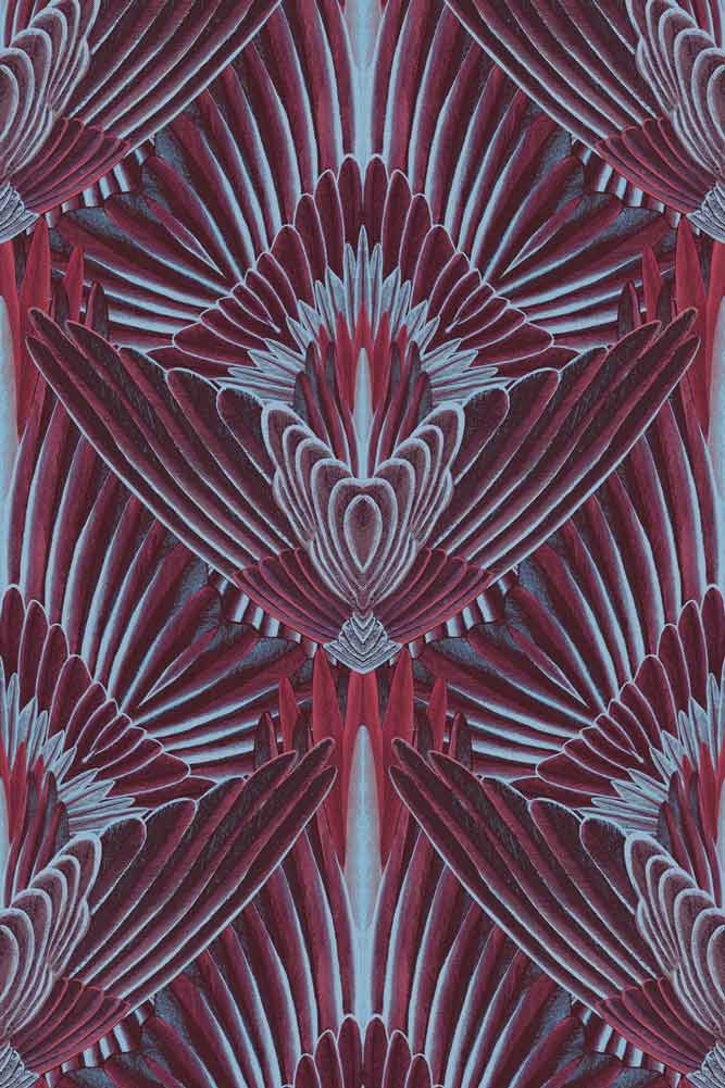 Divine Savages Gershwing Macaw Peel and Stick Wallpaper - Tropical Bird Removable Wallpaper for Living Room, Bedroom, Nursery Decor