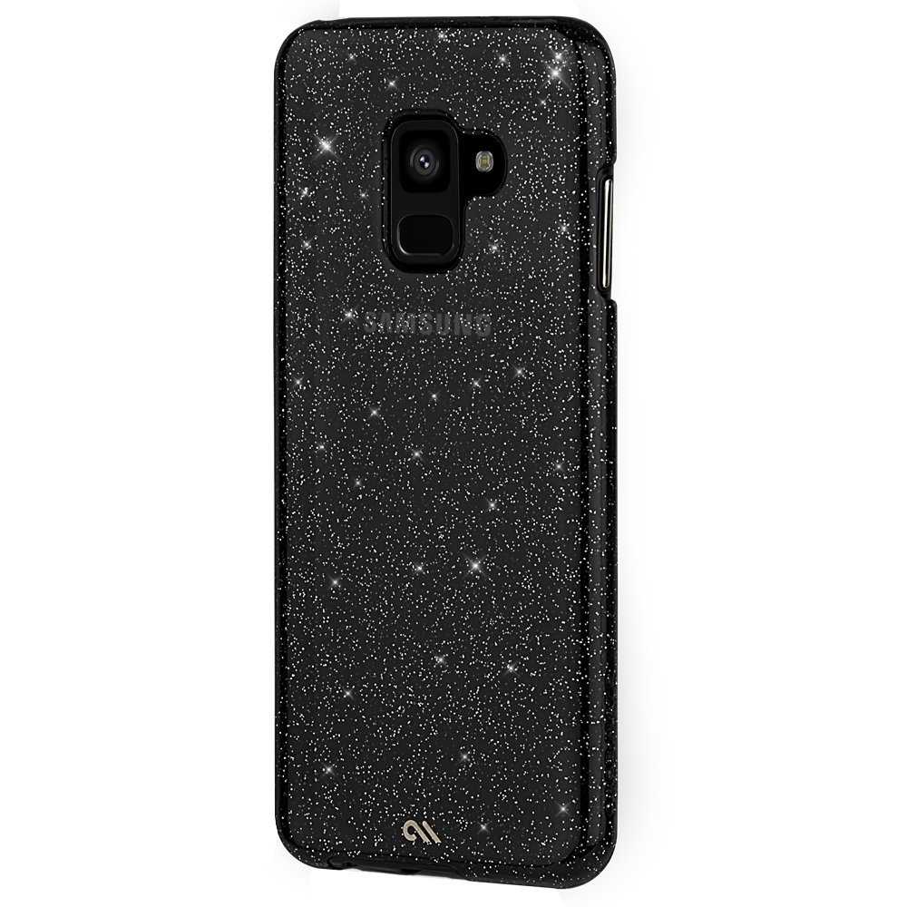 Samsung Galaxy A8 Sparkling Case - Sheer Glam Noir for Night Out