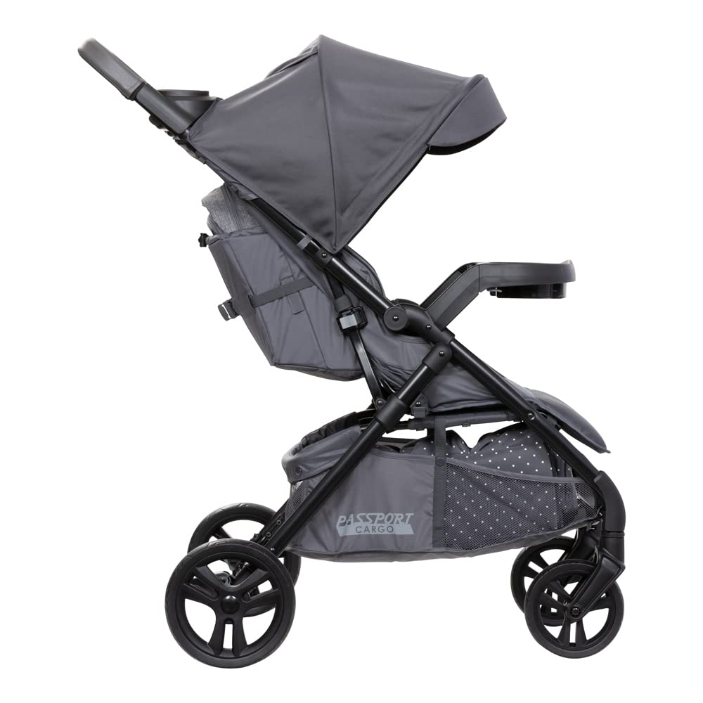 Baby Trend Passport® Cargo Stroller Travel System with EZ-Lift™ PLUS Infant Car Seat - Lightweight Compact Stroller for Travel & Everyday Use, Grey Bamboo | Perfect for Airports, Shopping & Family Outings