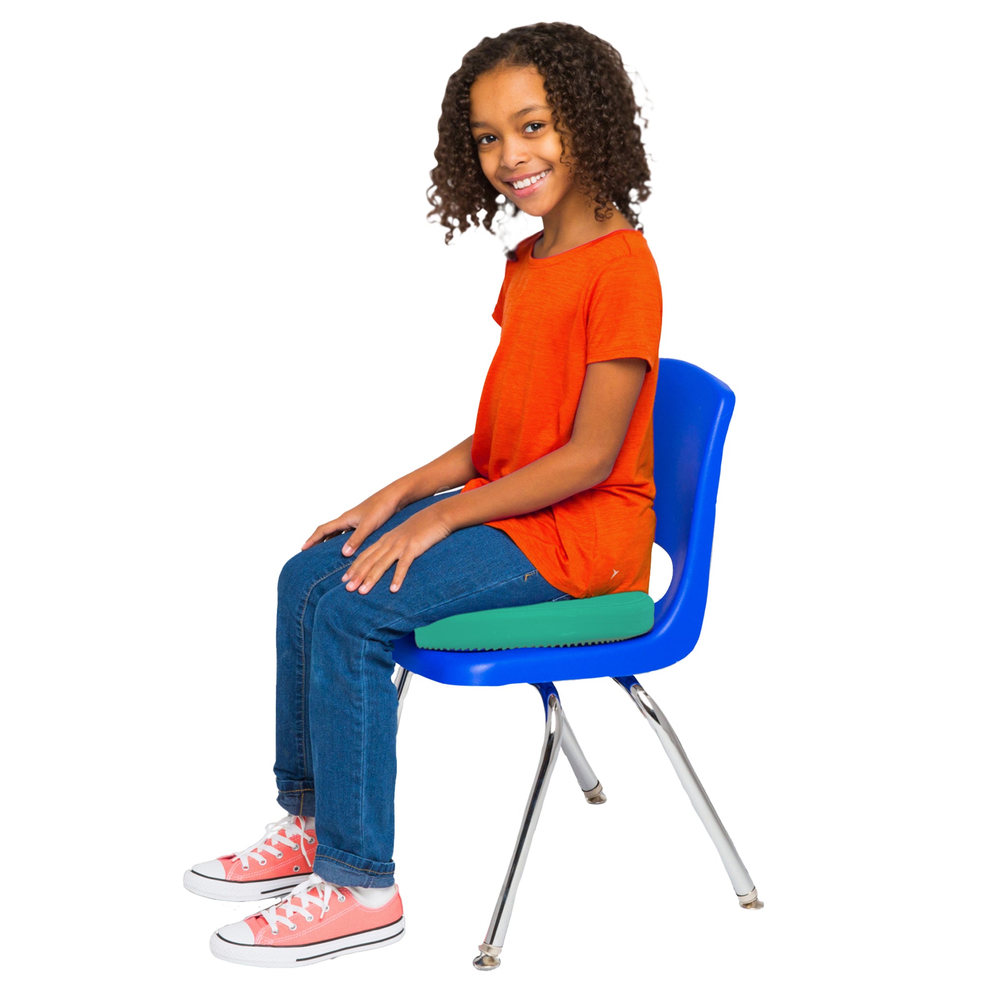 Bouncyband Wiggle Seat Sensory Cushion for Kids - Mint Monster Design | Improves Focus & Calms Fidgeting | Perfect for Classroom, Home & ADHD Therapy Use