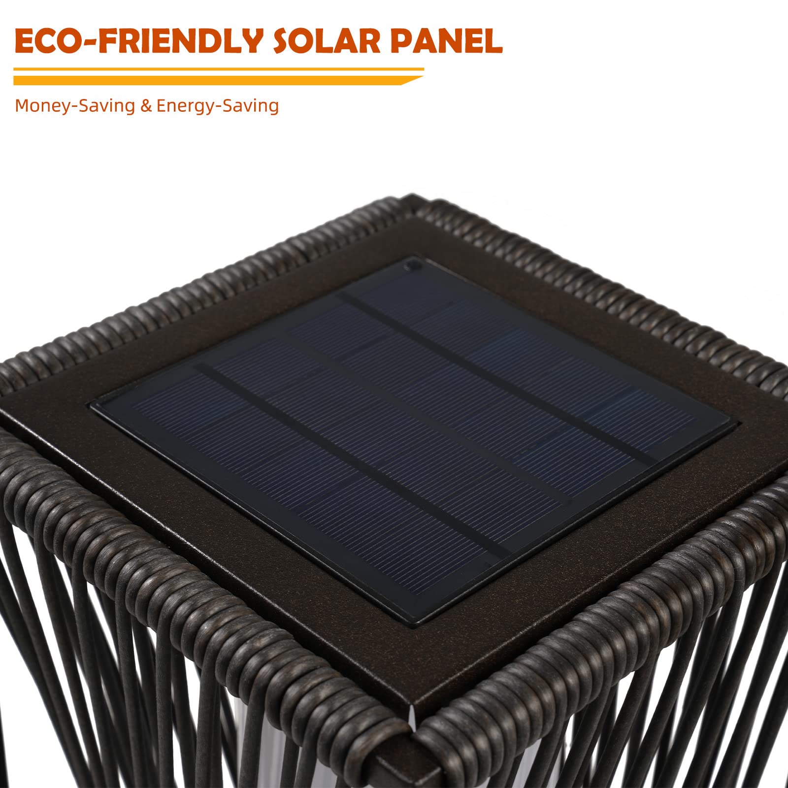 Outdoor Solar Floor Lamp - Waterproof Resin Wicker Solar Light for Yard, Garden, Pathway & Deck - 2 Pack Brown - Perfect for Landscape Lighting, Patio Decor & Evening Gatherings
