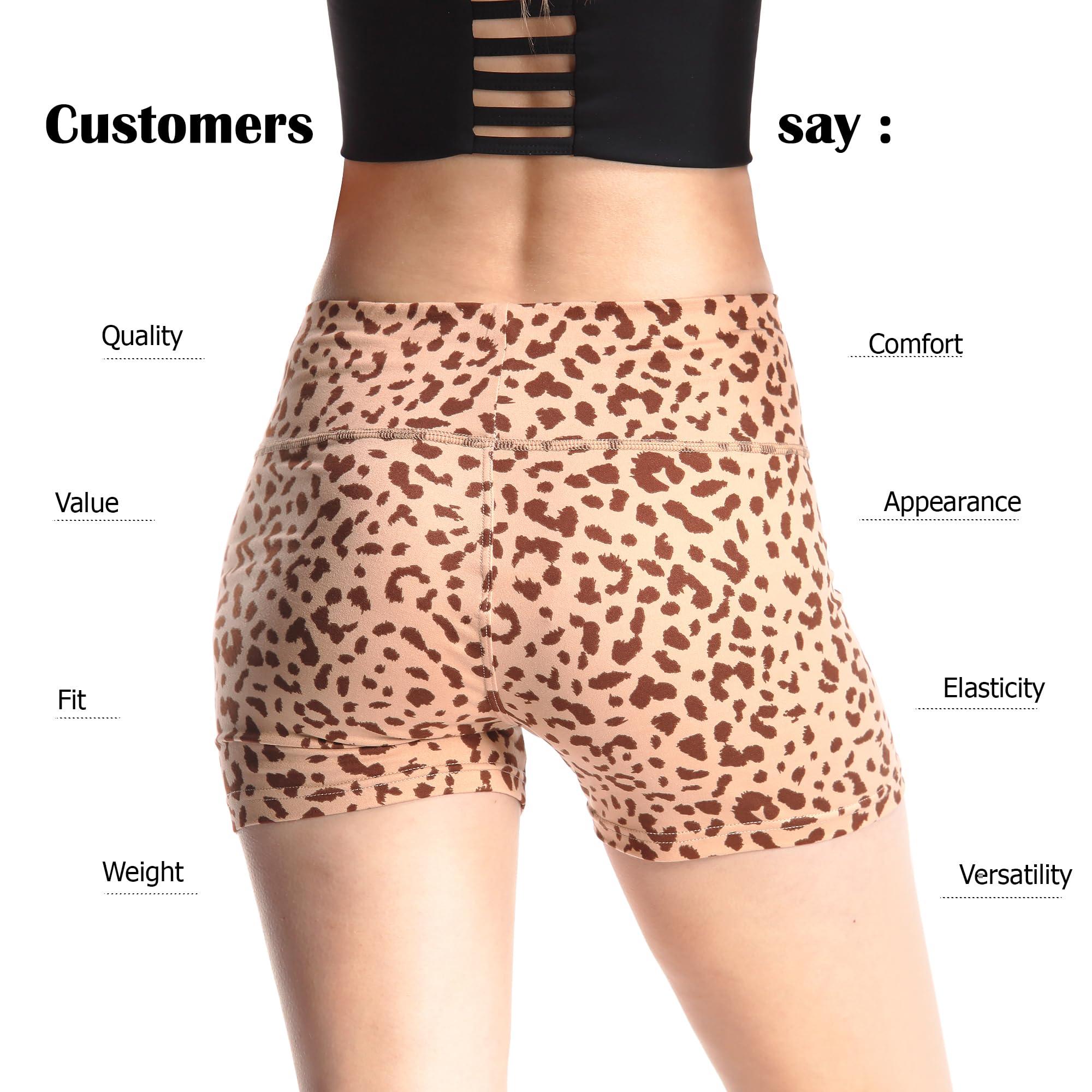 Best Women's High Waist Workout Shorts - Yoga, Running, Dance, Gym & Volleyball Athletic Short Pants - Perfect for Cheerleading, Fitness & Active Lifestyle